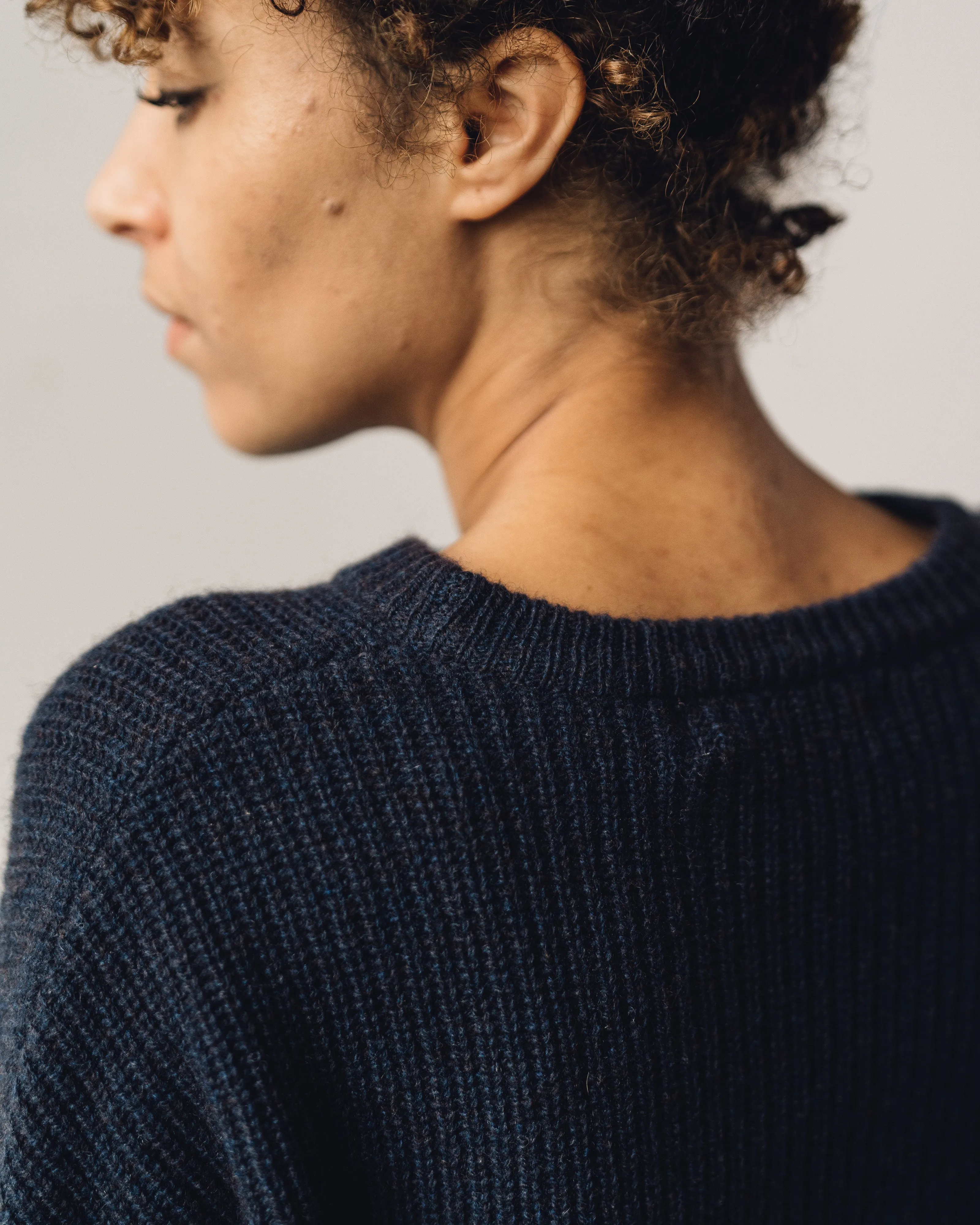 7115 Poet Sleeves Sweater, Navy