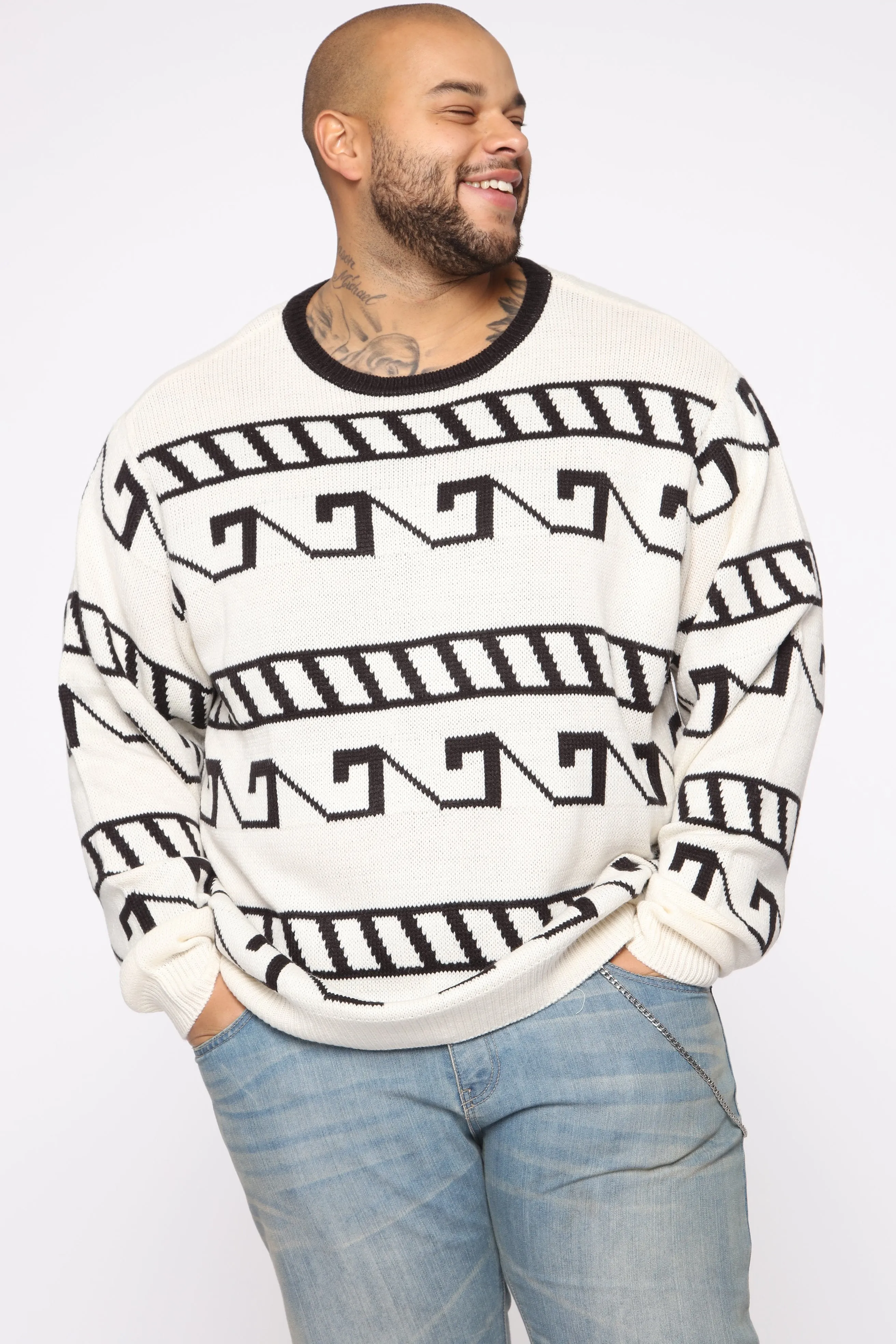 Achilles Sweater - White/combo