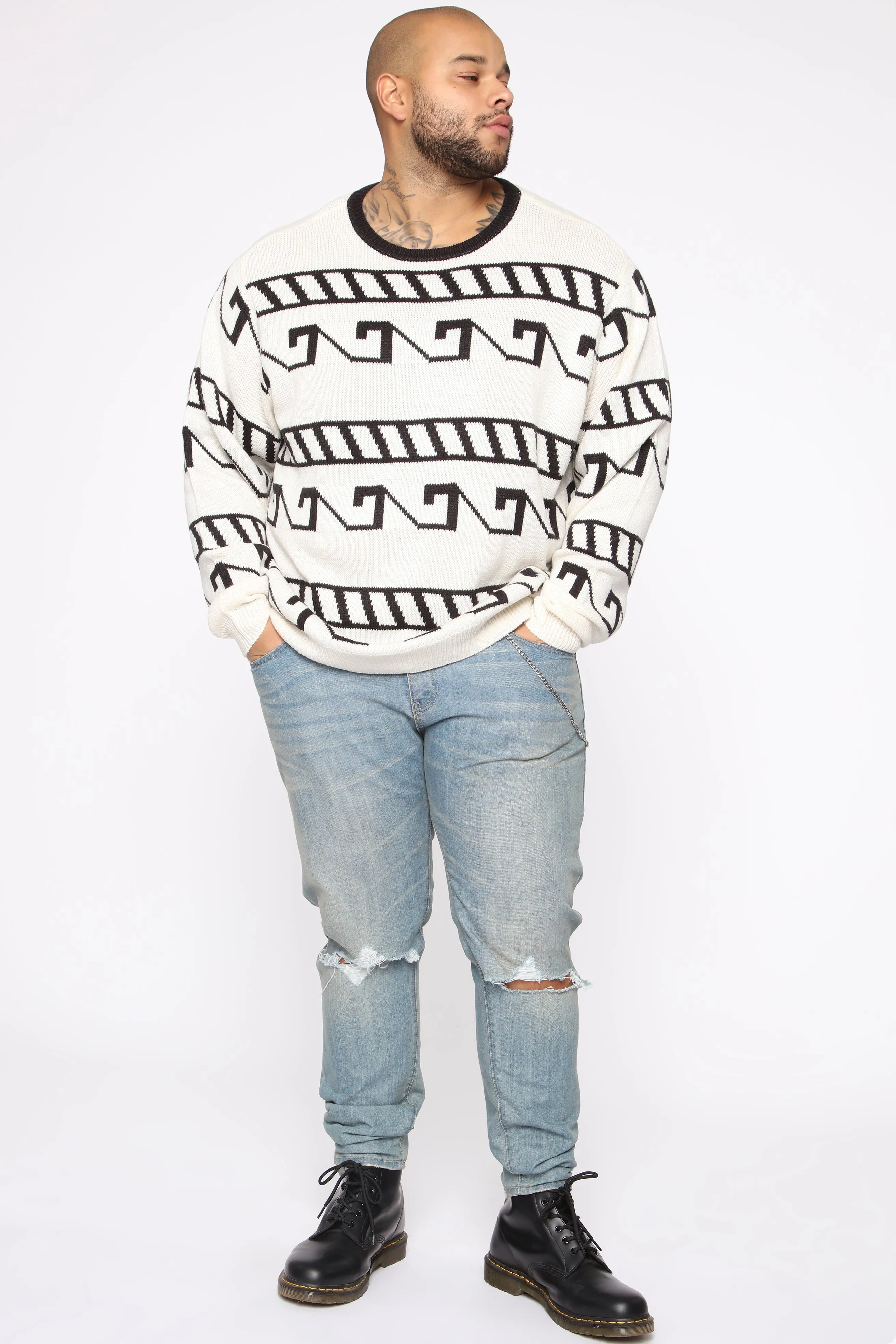 Achilles Sweater - White/combo