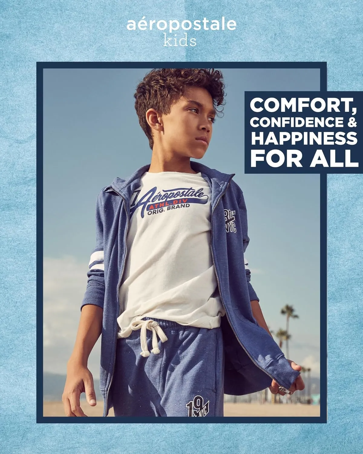 AEROPOSTALE Boys' Sweatsuit Set - 2 Piece Fleece Zip Up Hoodie Sweatshirt, Jogger Sweatpants - Track Suit Set for Boys (8-12)