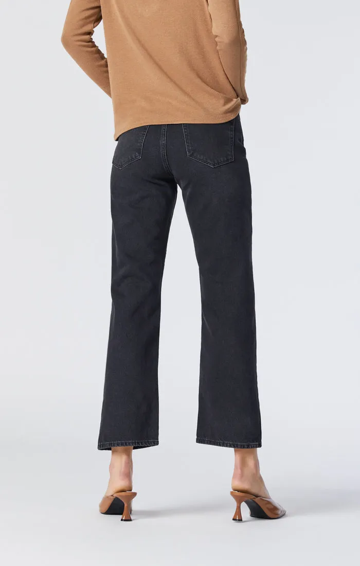 BARCELONA WIDE LEG IN DARK SMOKE ORGANIC BLUE