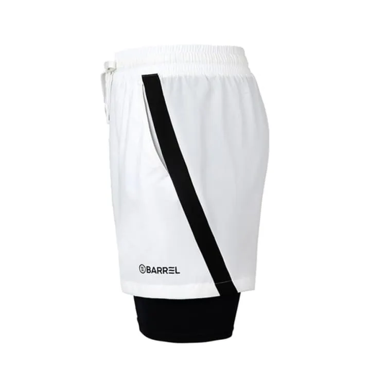 Barrel Men Romantic Motion Leggings Shorts-WHITE