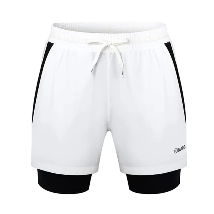 Barrel Men Romantic Motion Leggings Shorts-WHITE