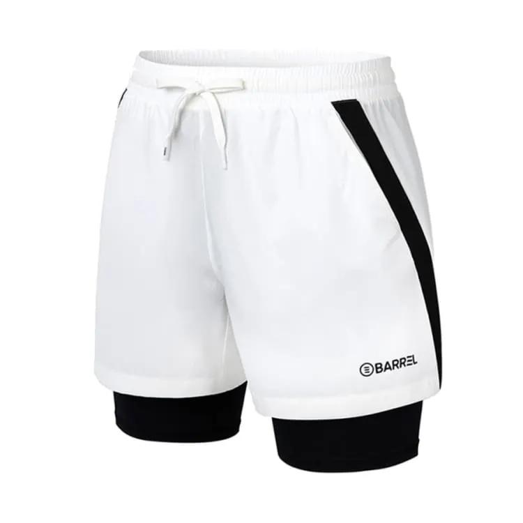 Barrel Men Romantic Motion Leggings Shorts-WHITE