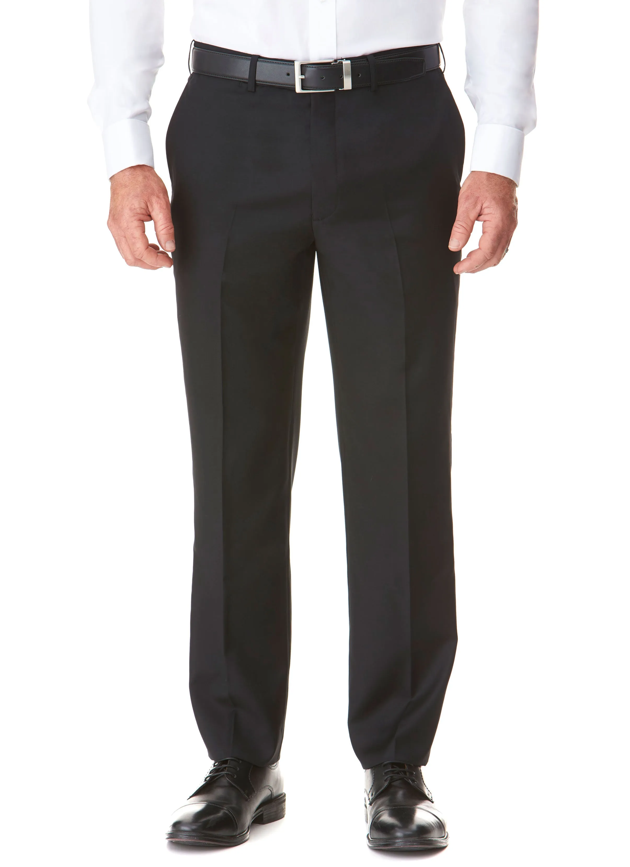 BASS FLAT FRONT TROUSER - BLACK