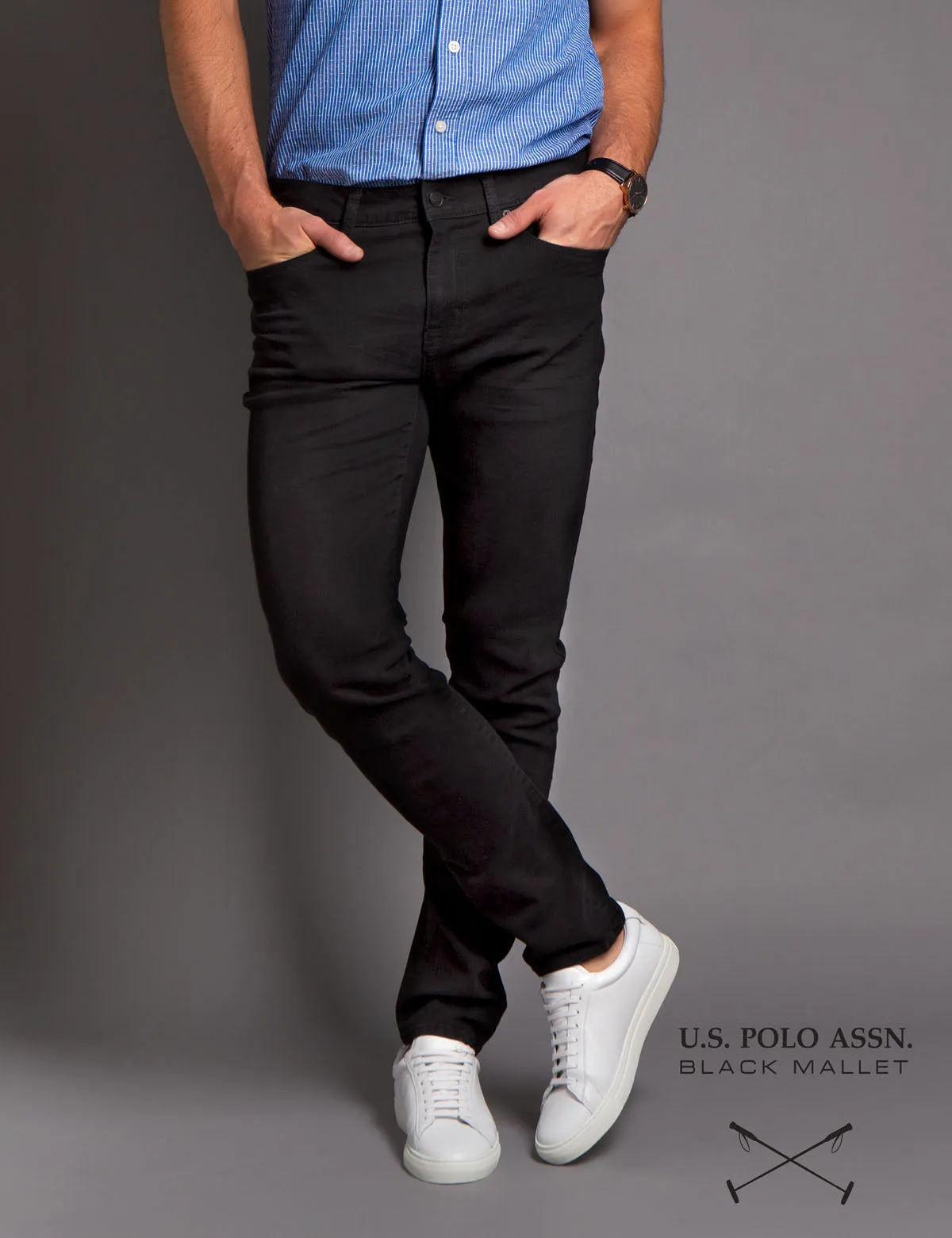 BLACK MALLET SKINNY FIT DENIM