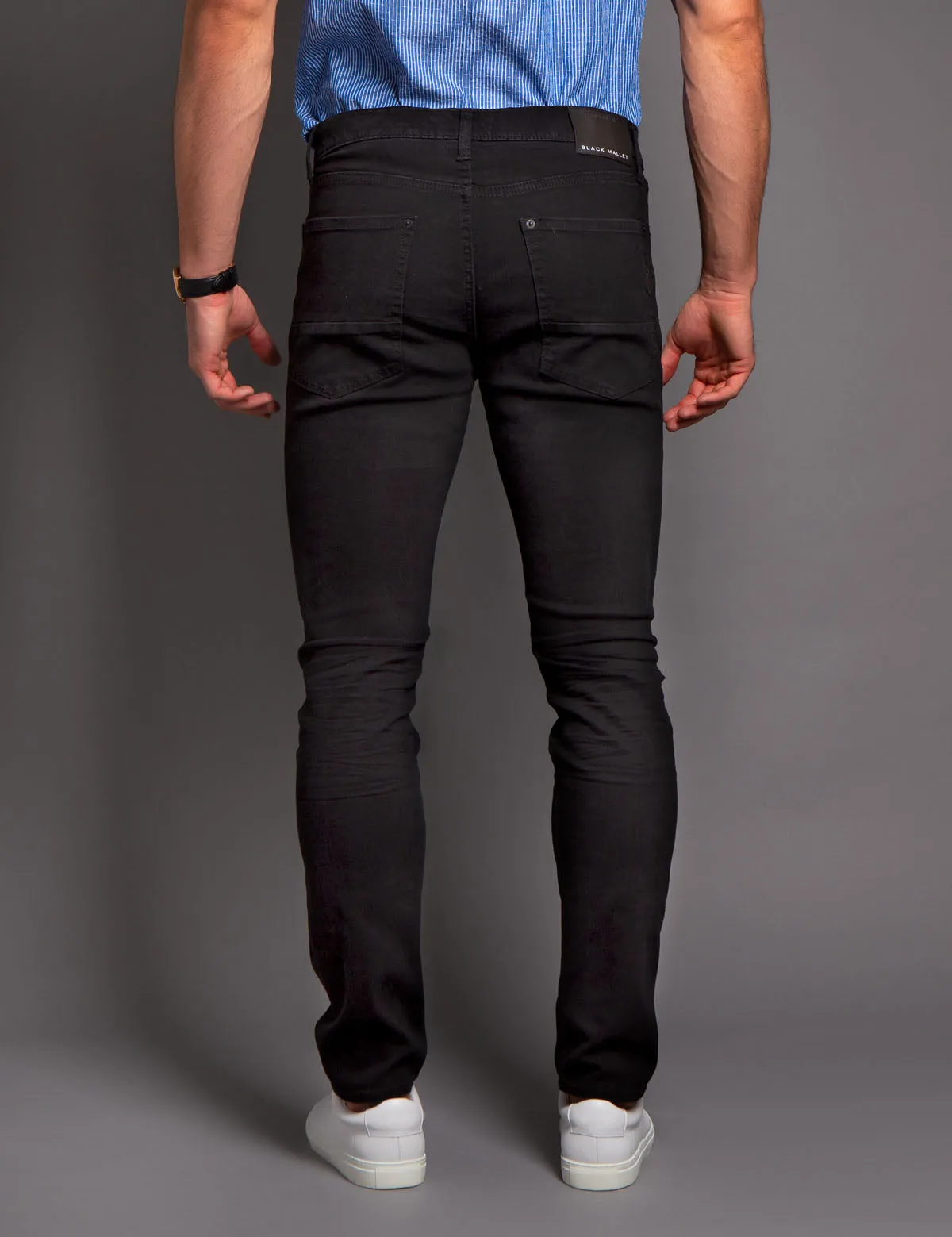 BLACK MALLET SKINNY FIT DENIM