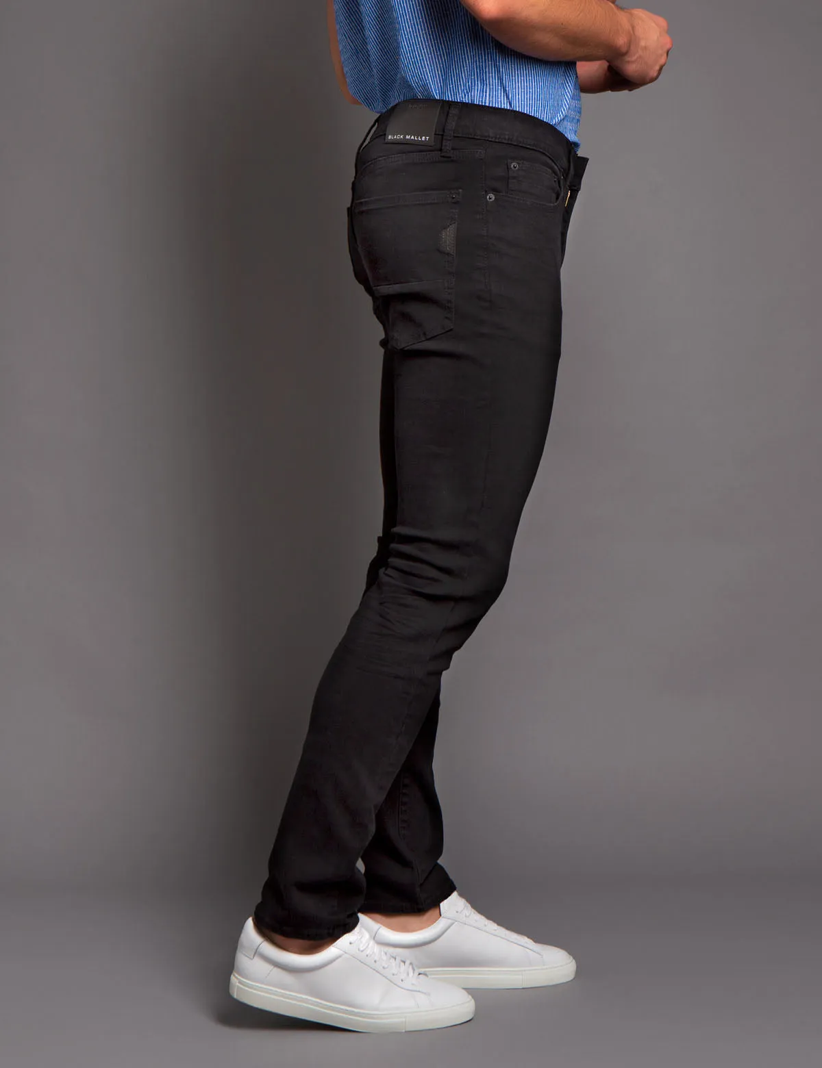 BLACK MALLET SKINNY FIT DENIM