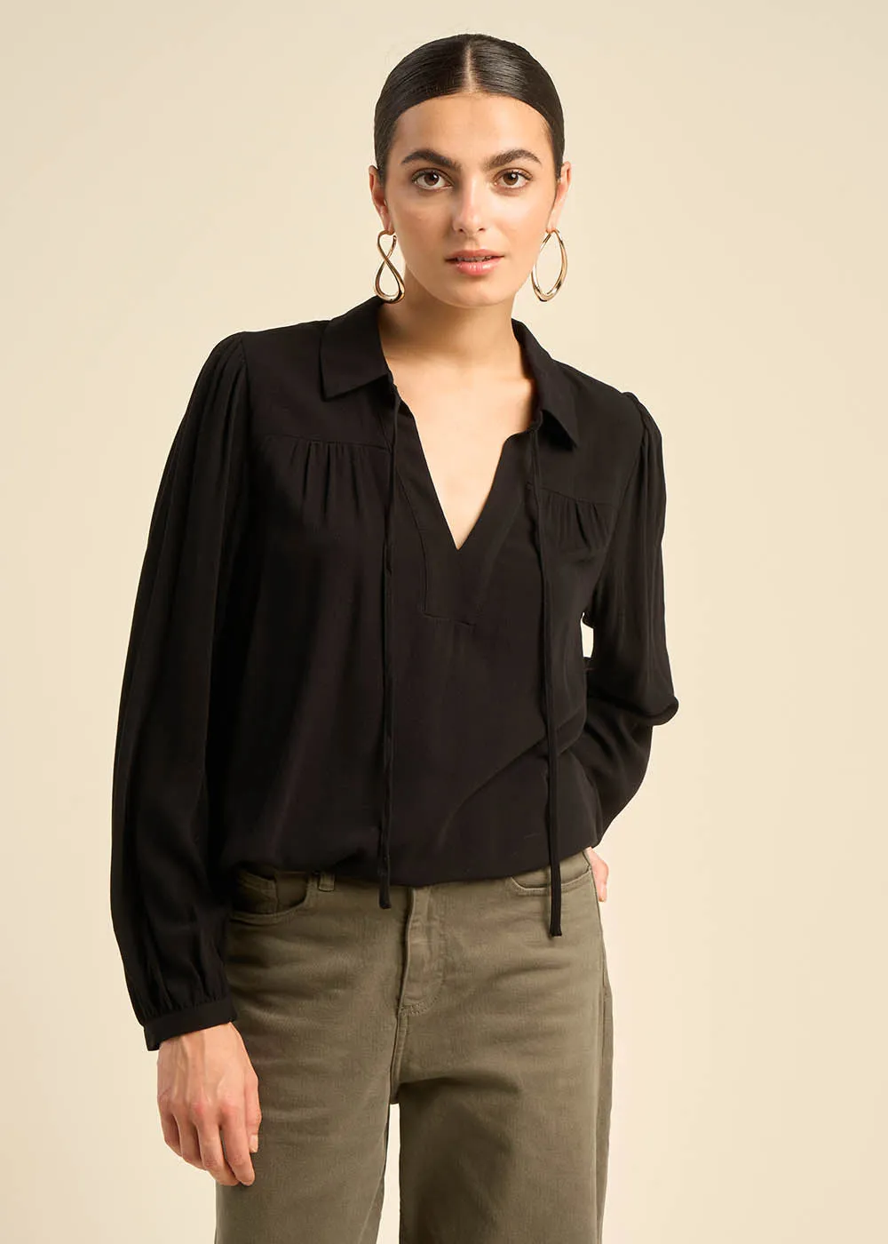 Blouse à manches bouffantes