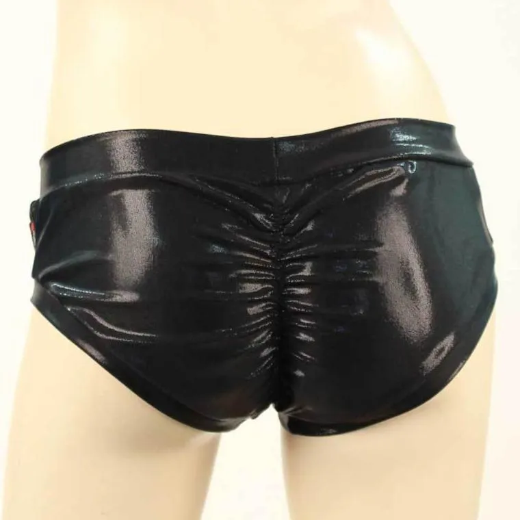 Booty Short- Black Mystique High Rise