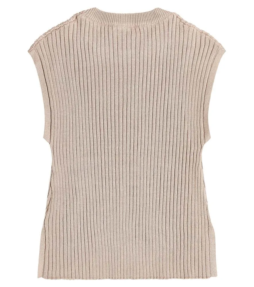 Brunello Cucinelli ribbed cotton sweater, pink