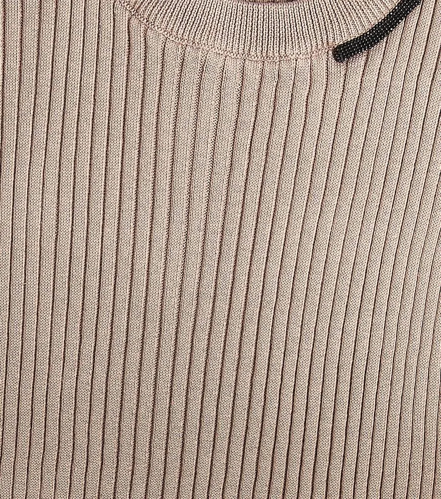 Brunello Cucinelli ribbed cotton sweater, pink