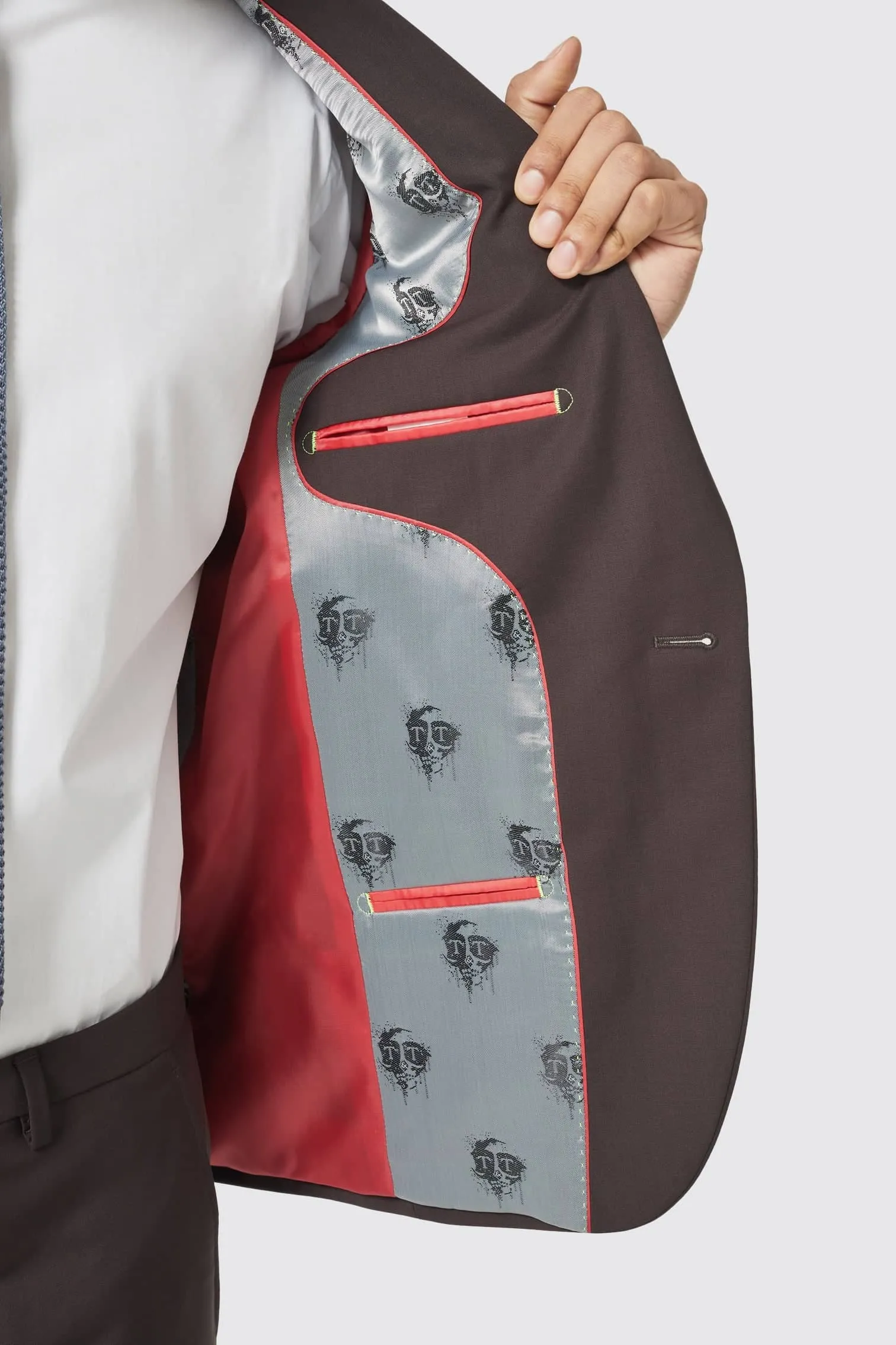 Buscot Slim Fit Brown Wool Suit - ARCHIVE