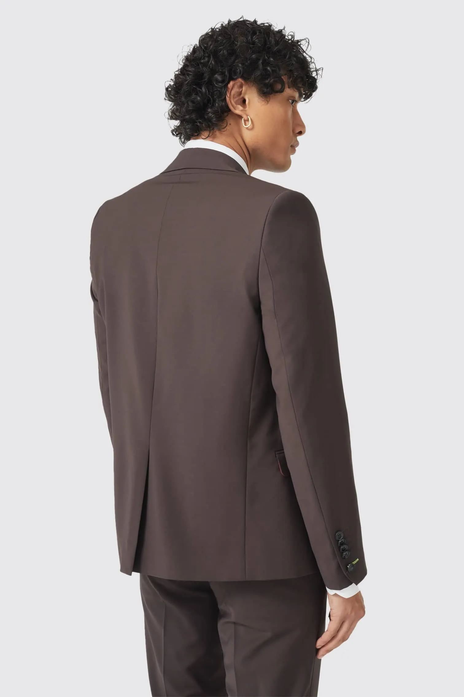 Buscot Slim Fit Brown Wool Suit - ARCHIVE