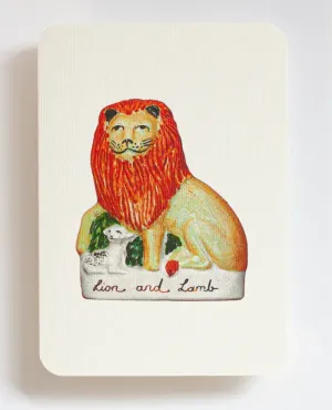 Canonbury Press Lion Lamb Greeting Card