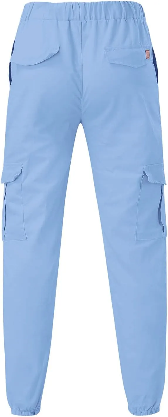Cargo Joggers for Men Slim Fit Elastic Waist Outdoor Jogging Sweatpants Hiking Work Casual Pants Multi Pockets
