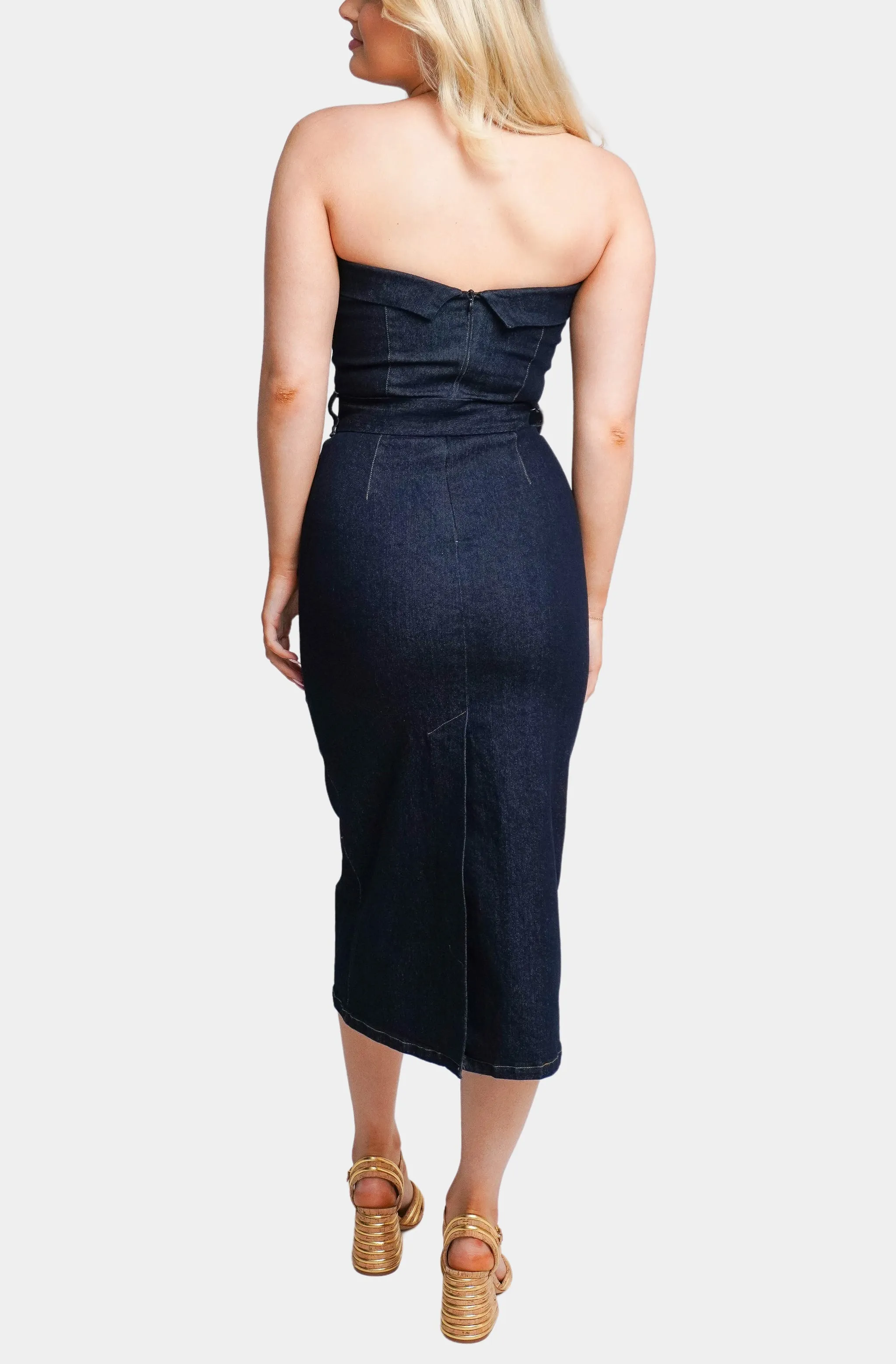 Caterina Denim Midi Dress