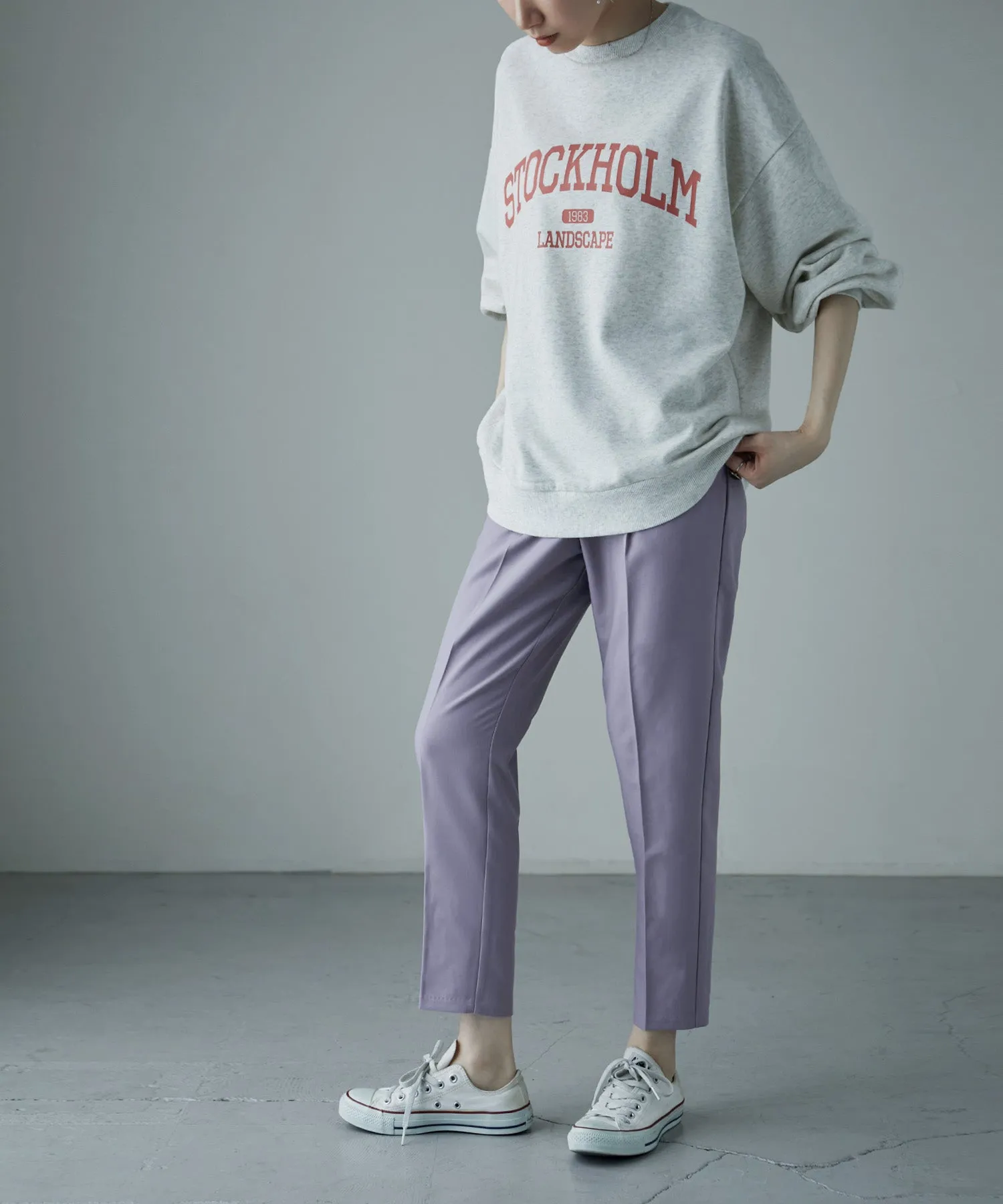 Center press tapered pants
