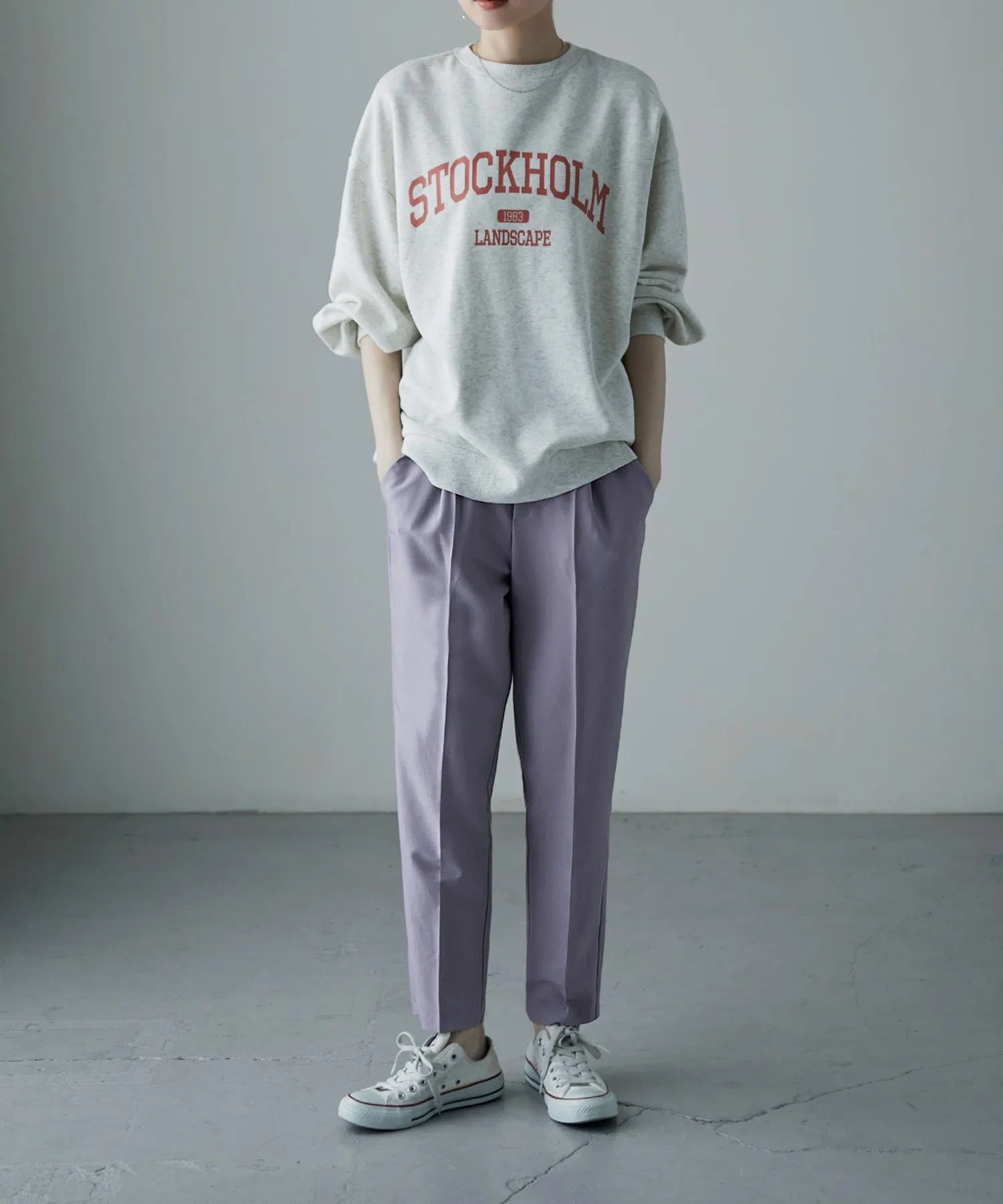 Center press tapered pants