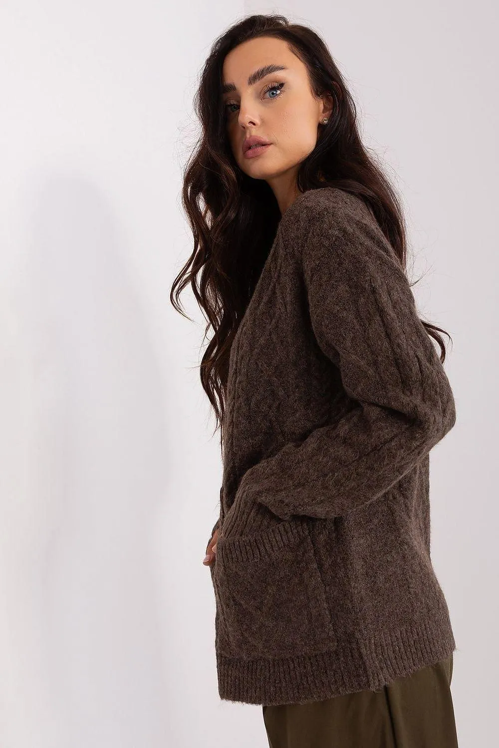 Chic V-Neck Knit Cardigan with Customizable Buttons