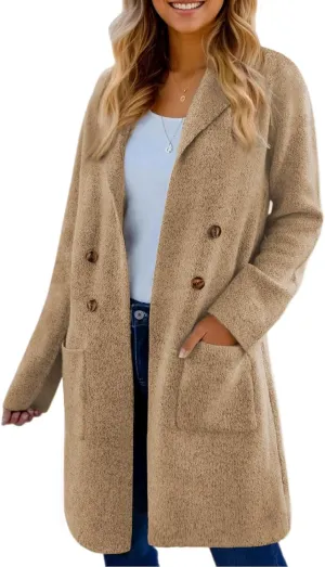 CiCiBird Women Fall Long Cardigan Sweater Trendy Knit Jacket Coat Dressy Blazer Coatigan
