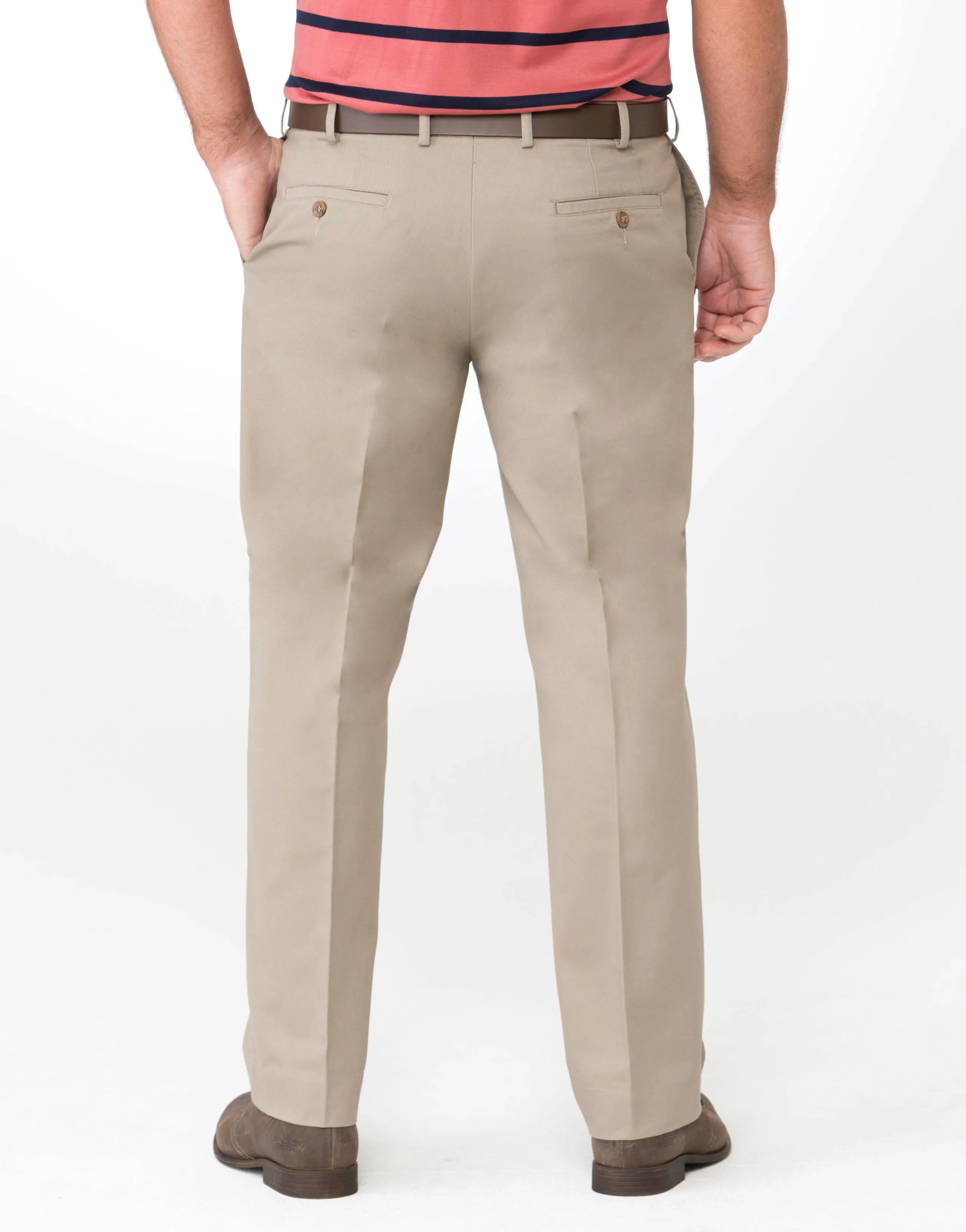 CLARENDON FLAT FRONT CASUAL TROUSER