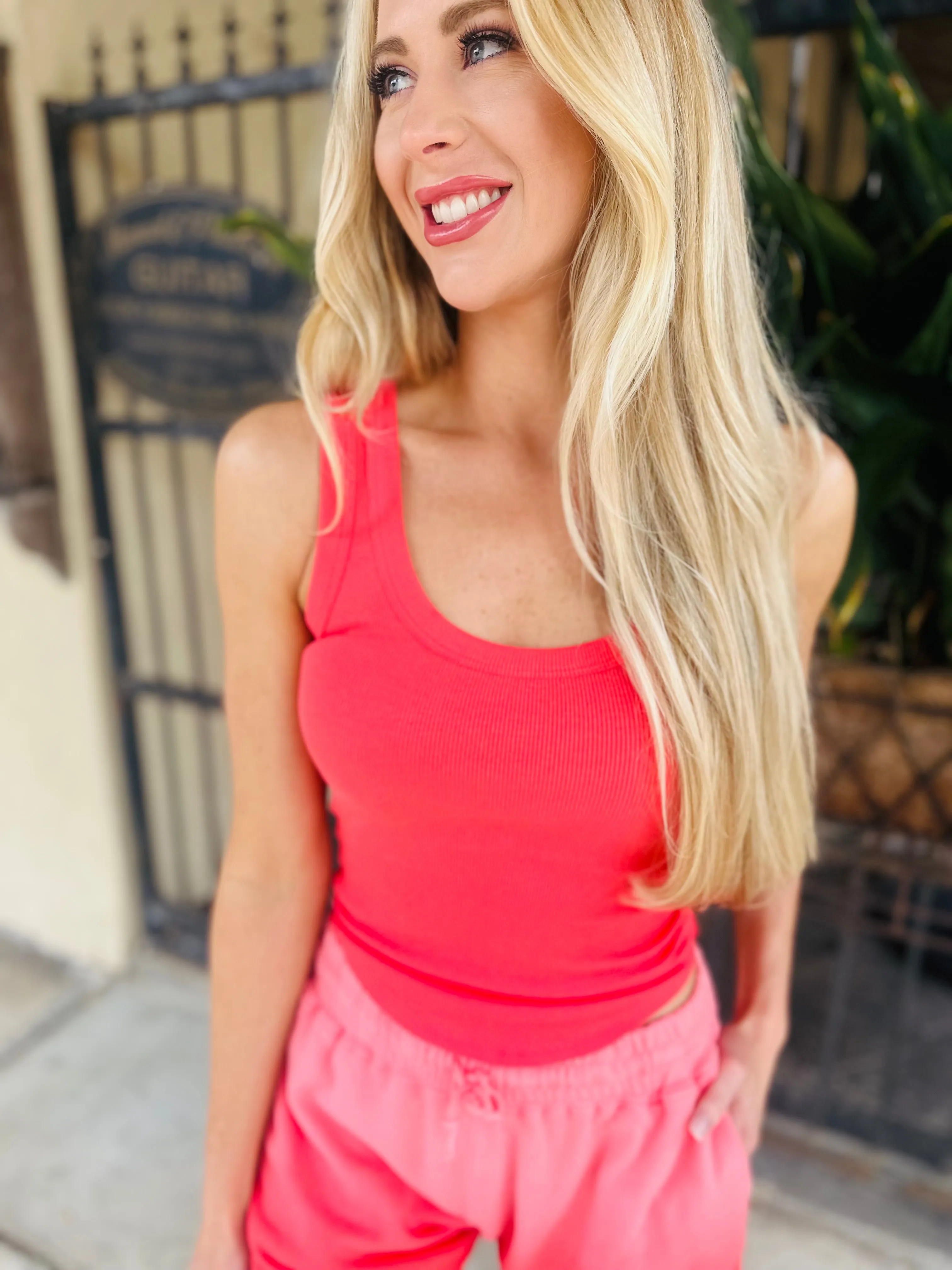 Cora Tank- Coral