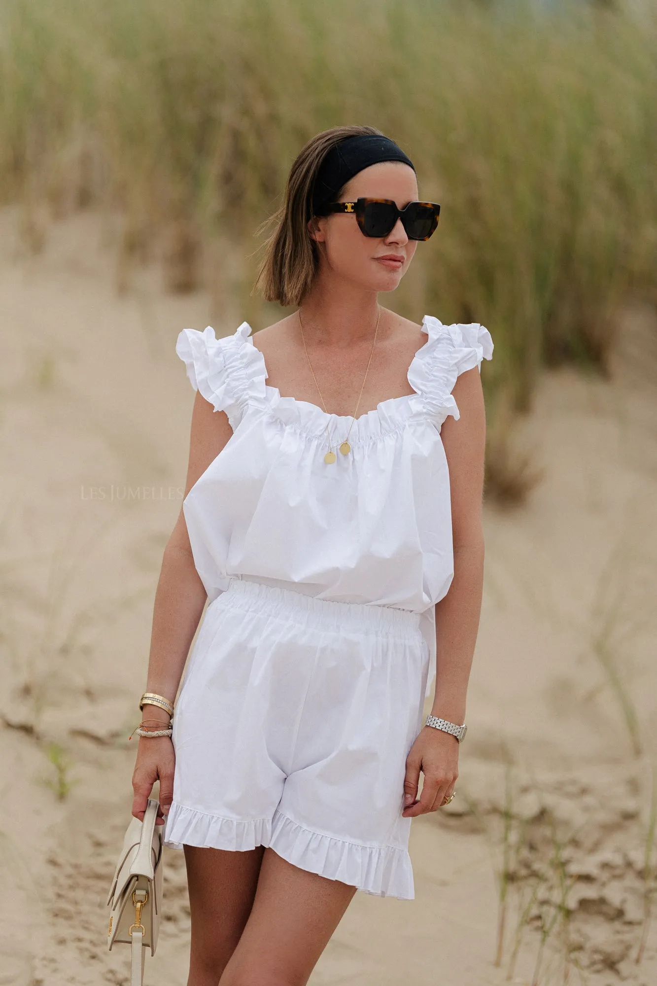 Coralie top white