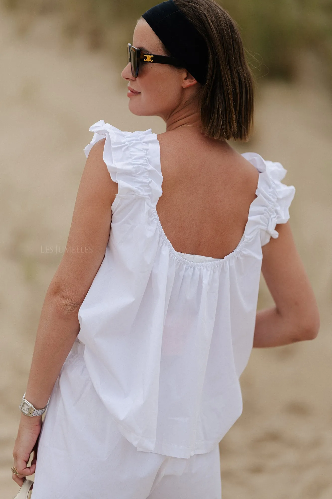 Coralie top white