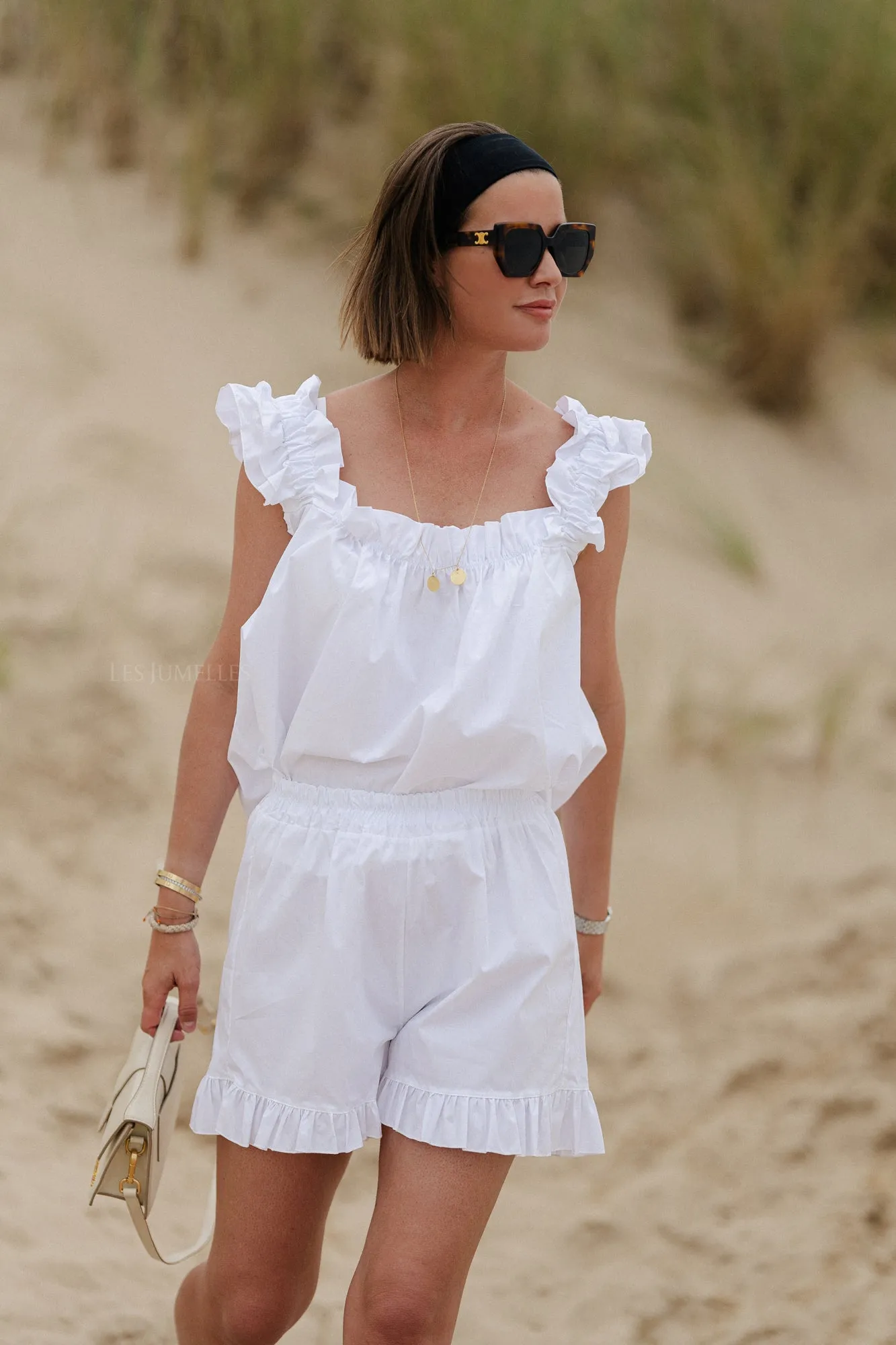 Coralie top white