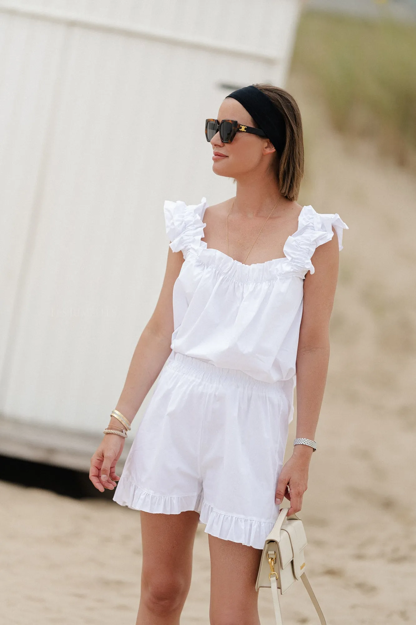 Coralie top white