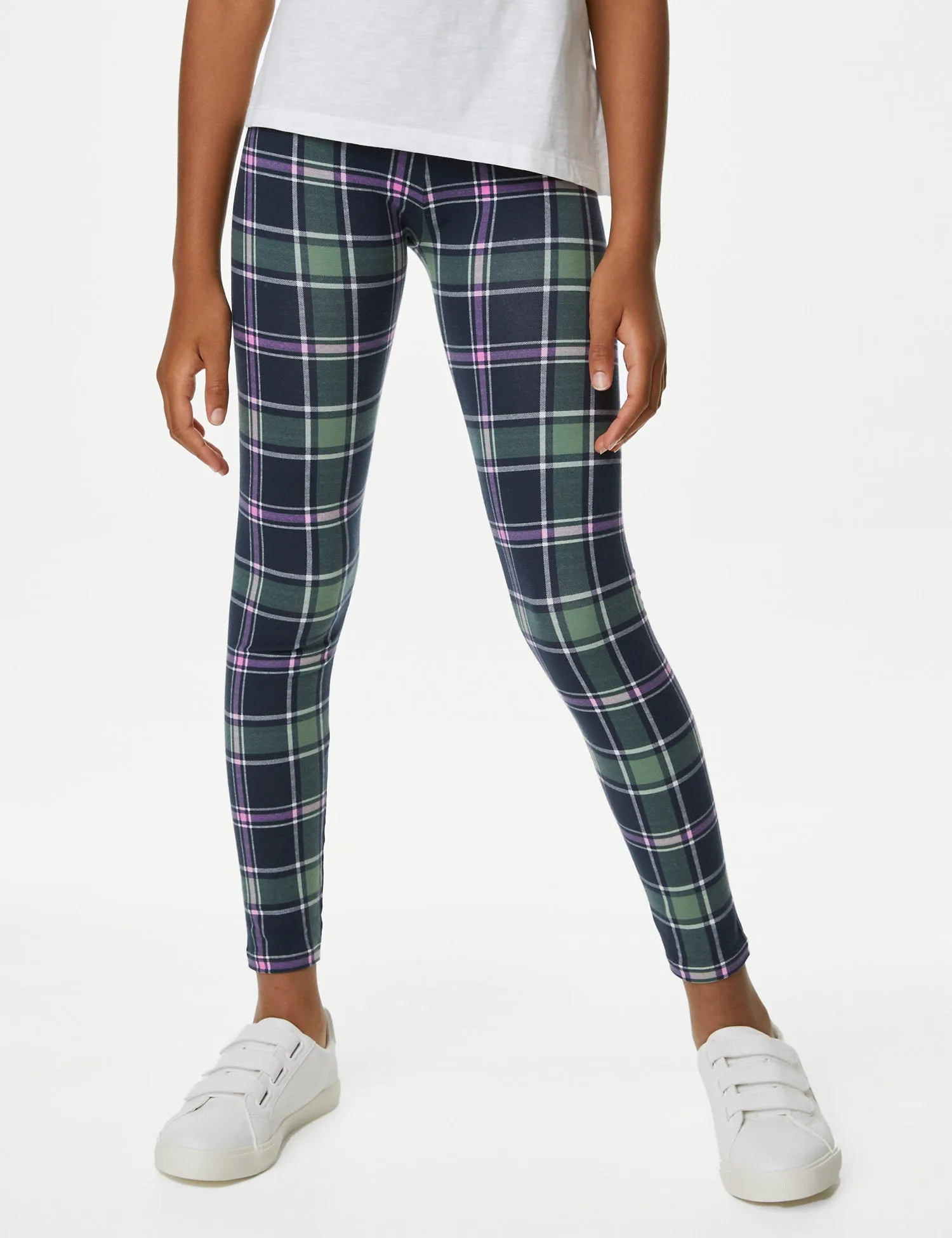 Cotton Rich Tartan Leggings