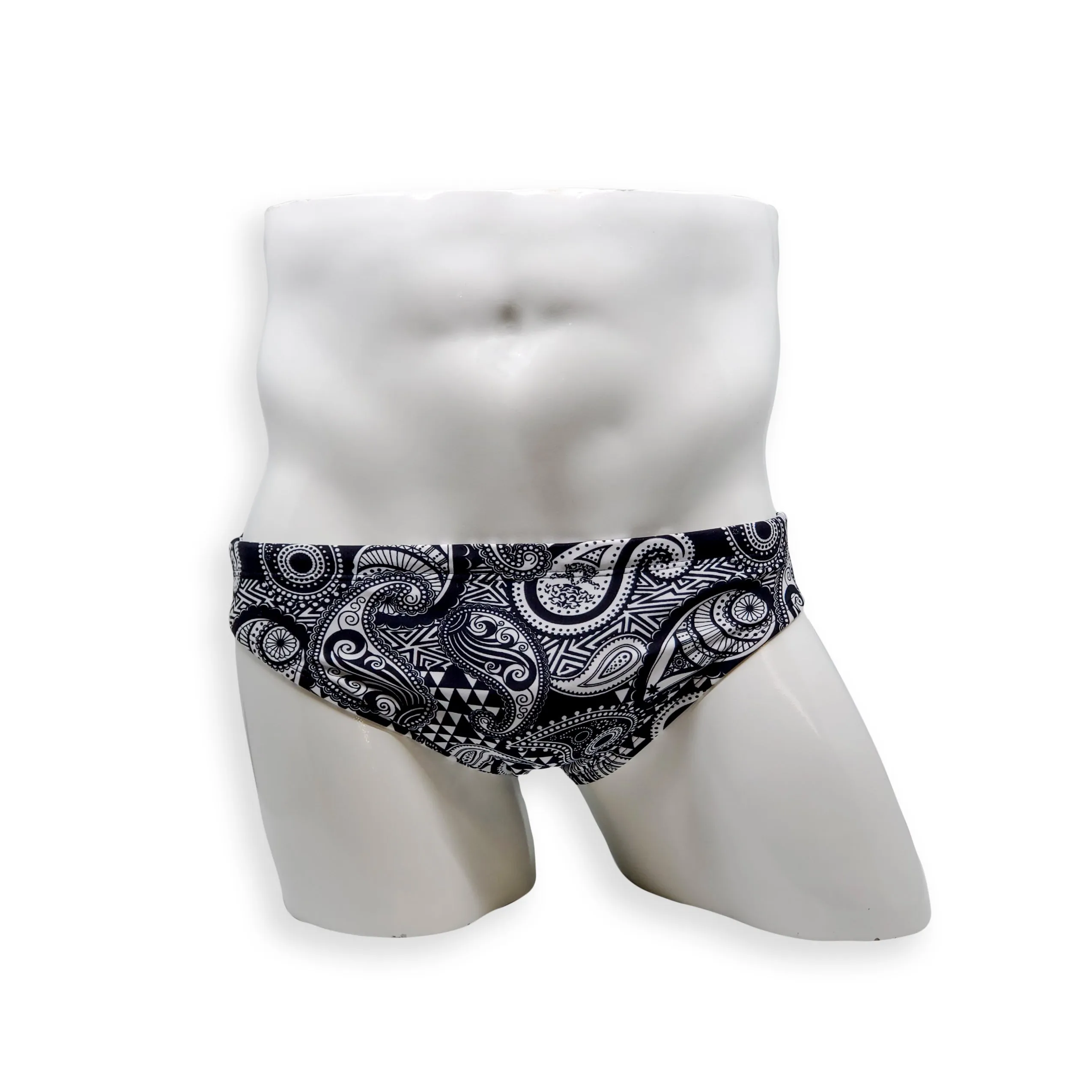 Flat Front Swim Brief - Paisley