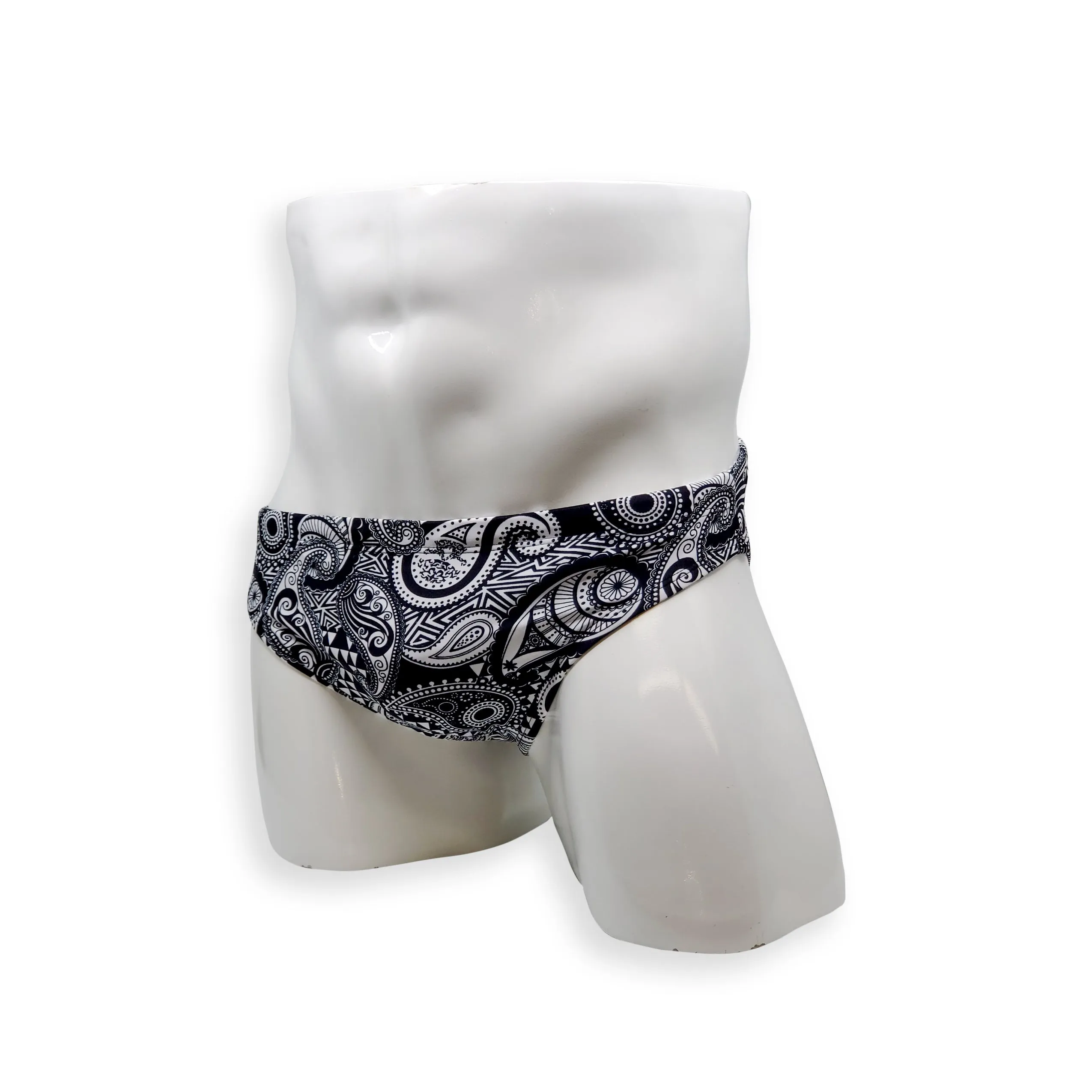 Flat Front Swim Brief - Paisley