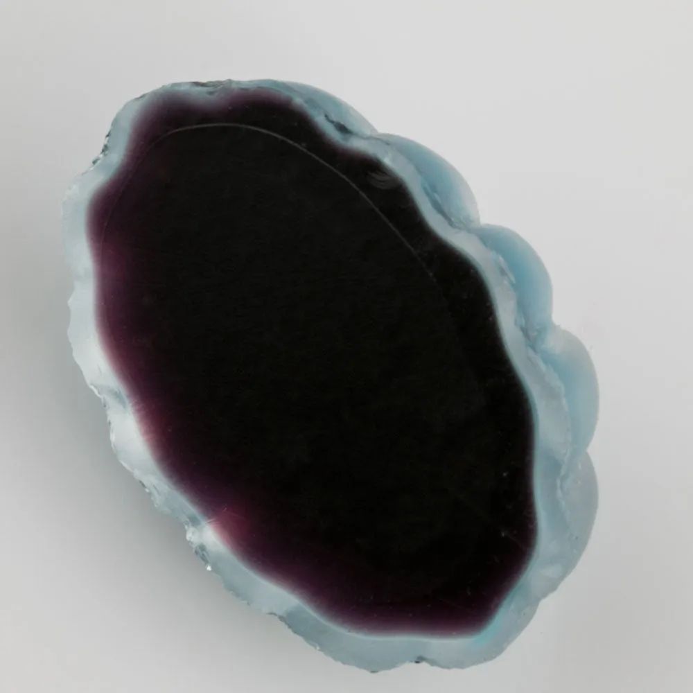 Fluted Green Givre Cobochon, matte glass oval. 18x13mm. Pkg. 2. b5-965