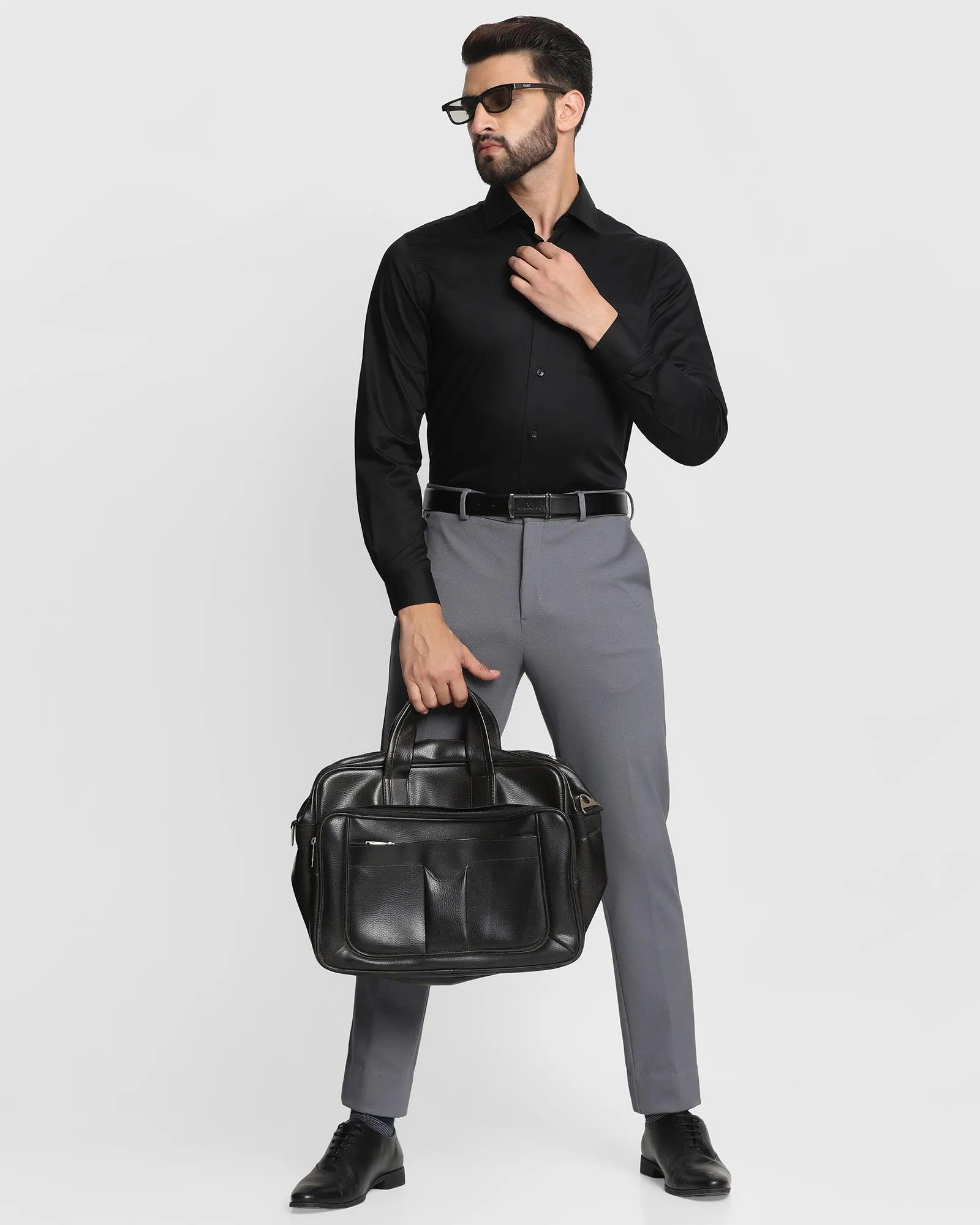 Formal Black Solid Shirt - Dawn