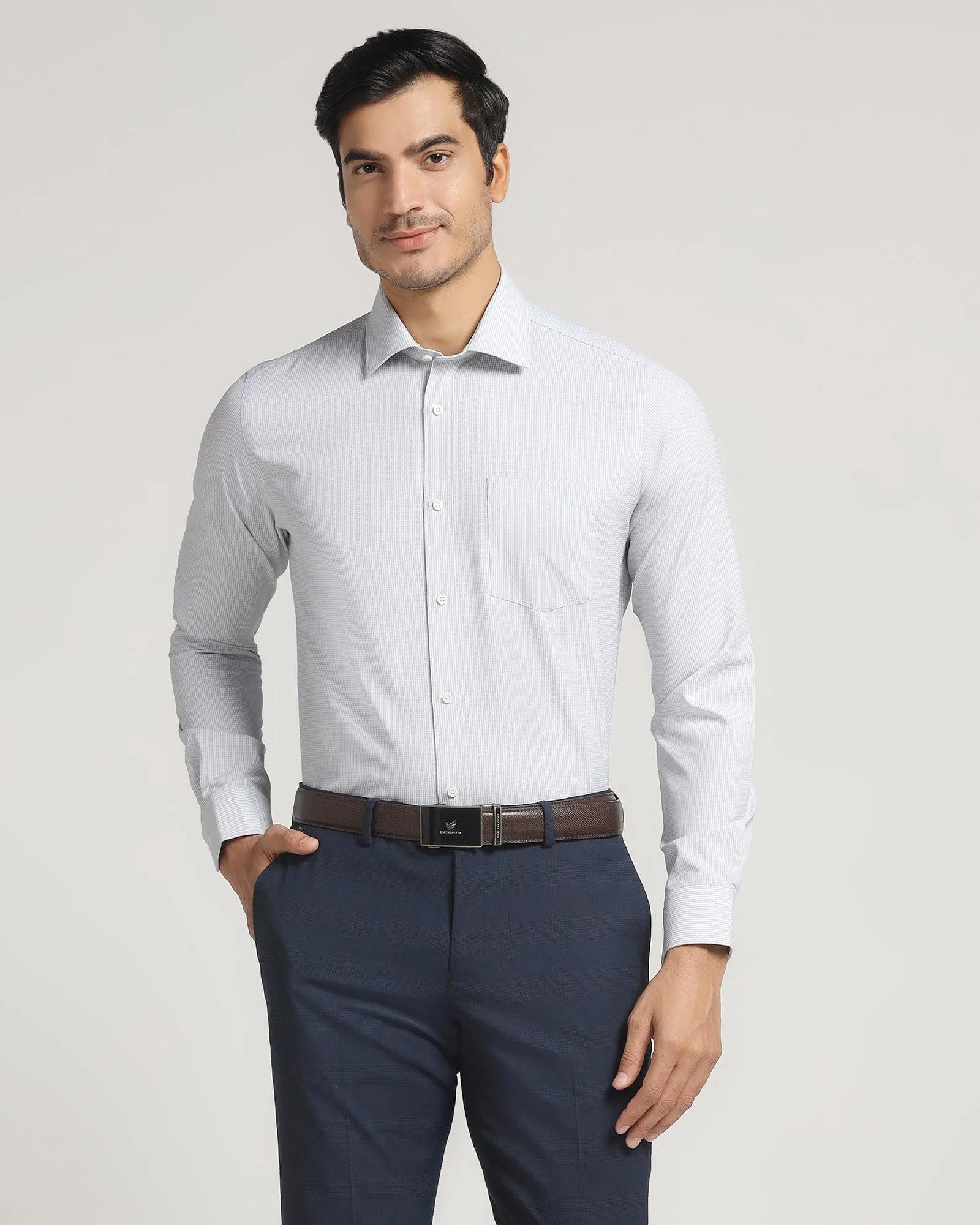 Formal Olive Check Shirt - Specter