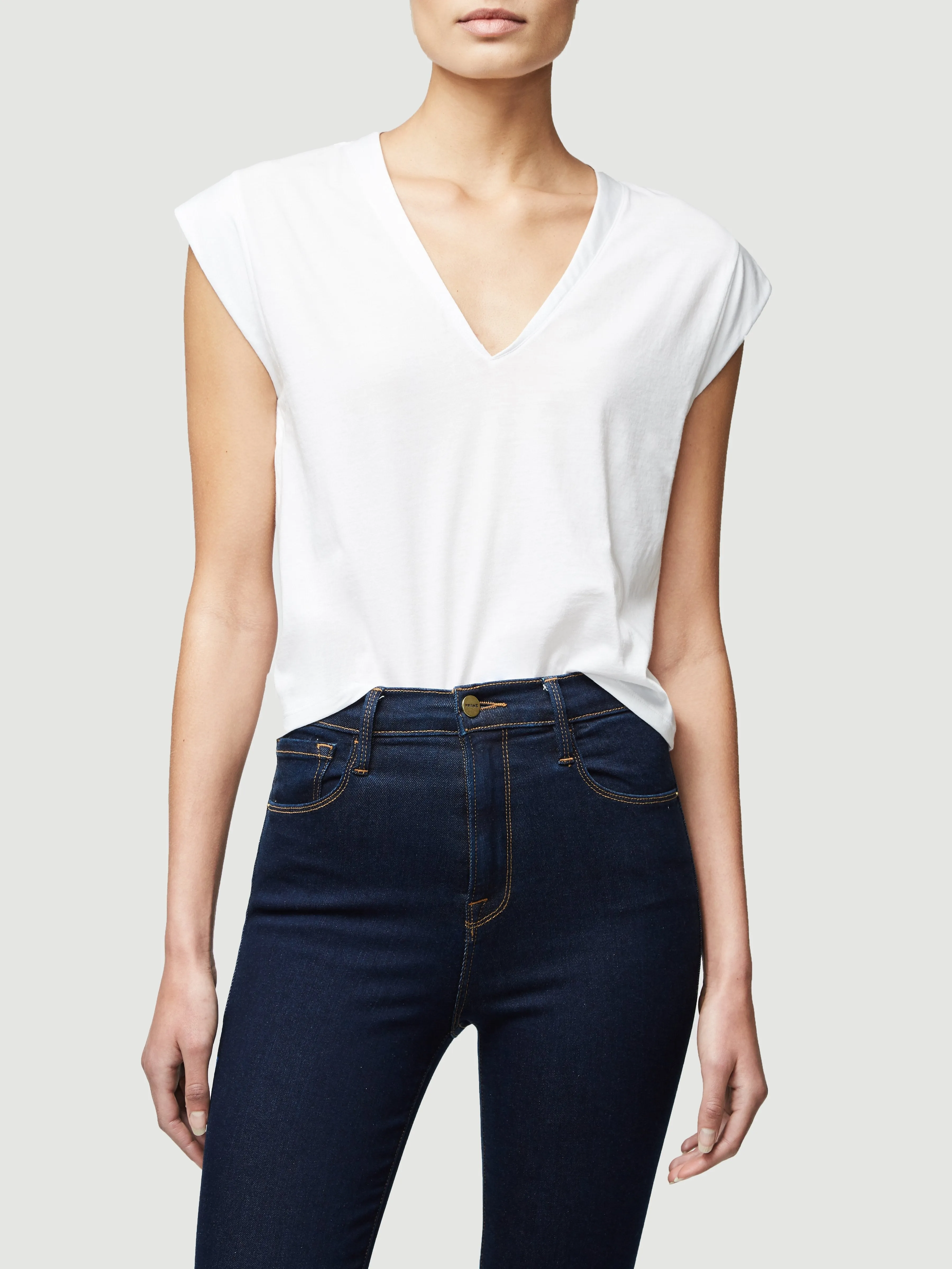 FRAME - Le High Rise V in Blanc
