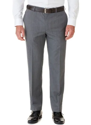 HEATHCOTE FLAT FRONT TROUSER - GREY