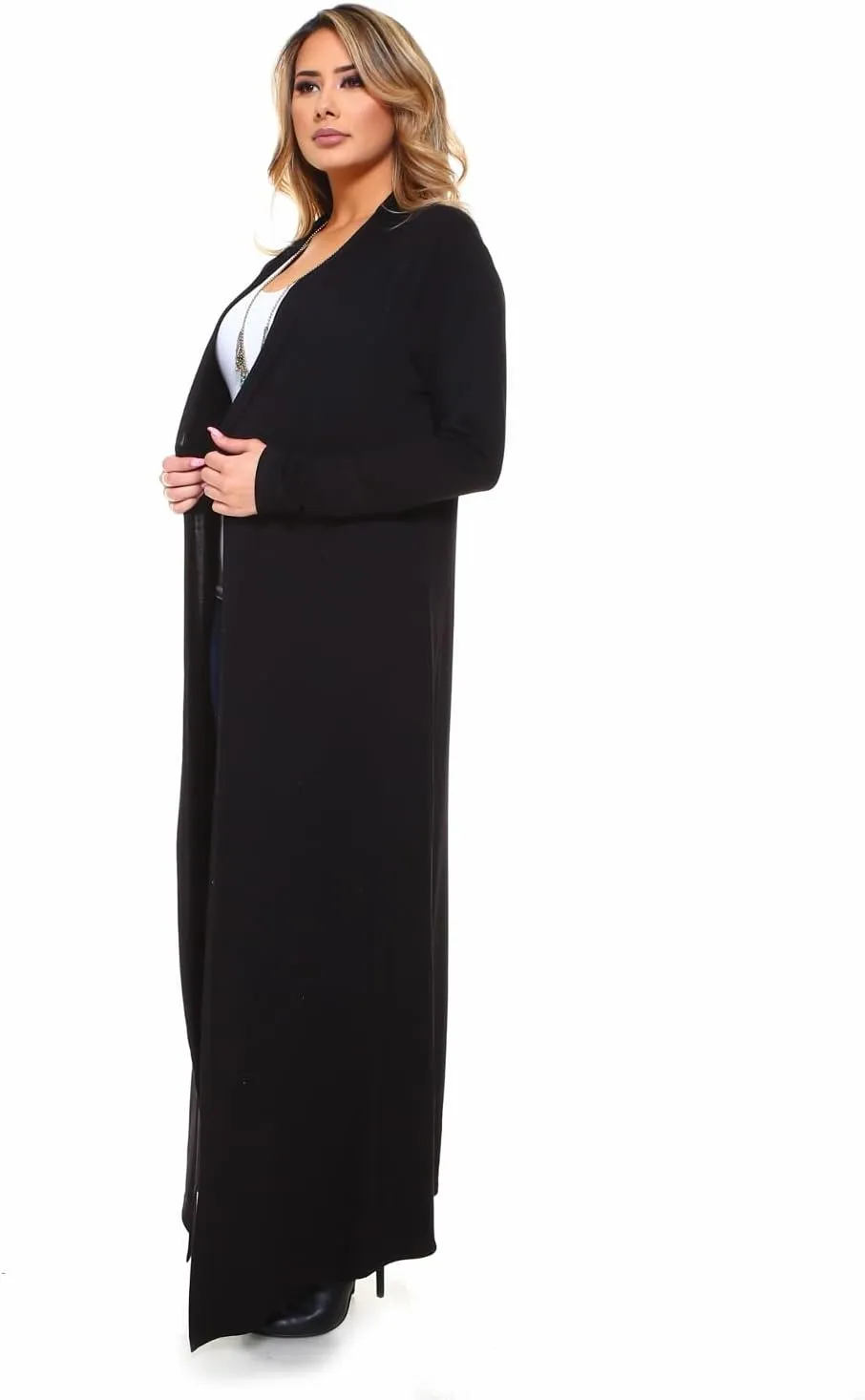 Isaac Liev Maxi Cardigan Duster Sweater  Women's Extra Long Open Front Full Length Lightweight Cardigans Dusters Sweaters