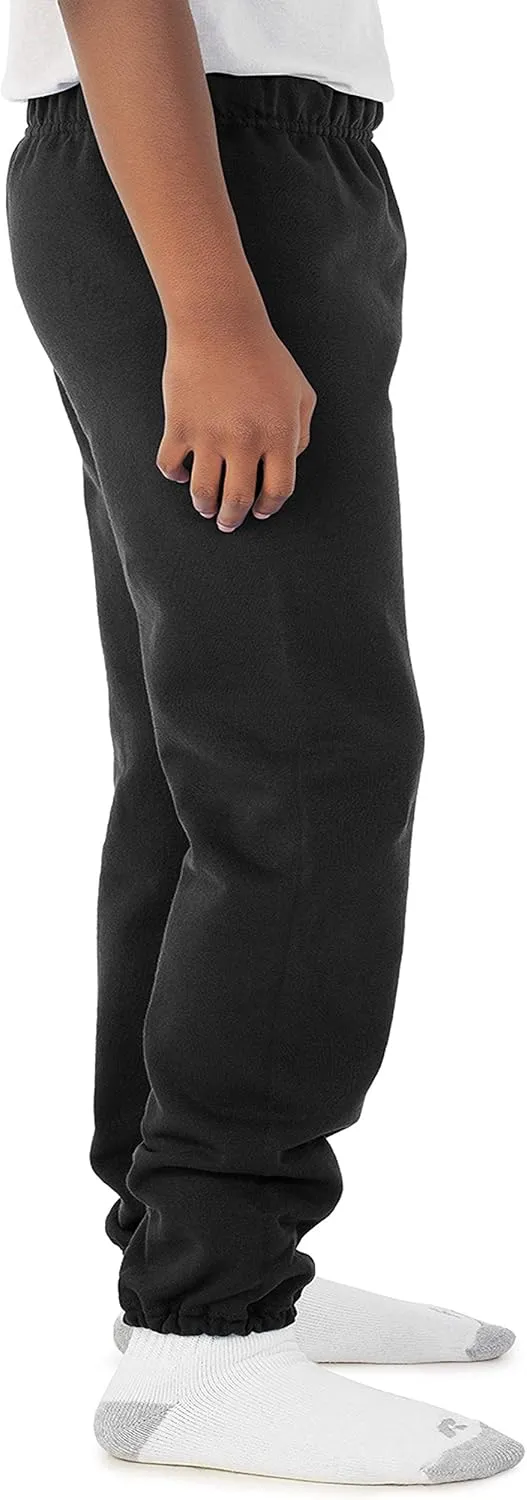 JERZEES Youth Nublend Fleece Sweatpants without Pockets, Covered Elastic Waistband, Cotton Blend, Sizes S-XL