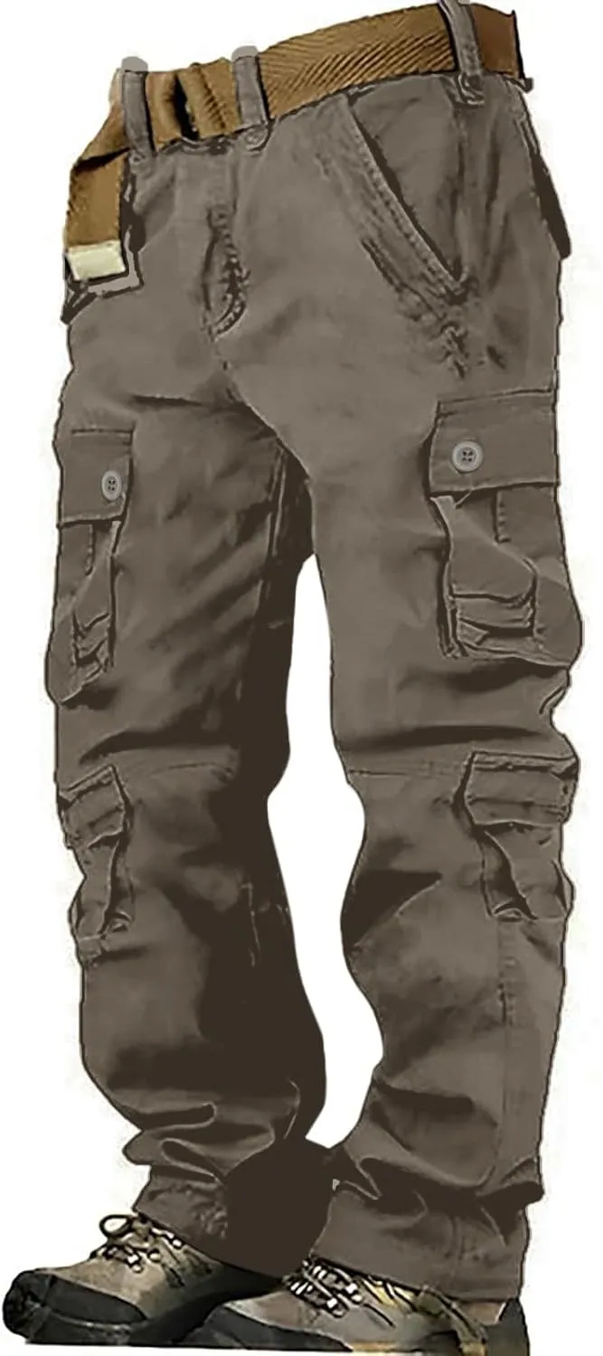Mens Ankle Banded Pants Straight Leg Cargo Sweatpant Tactical Jogger Pant Man Young Mens Sweatpants Tech Pants