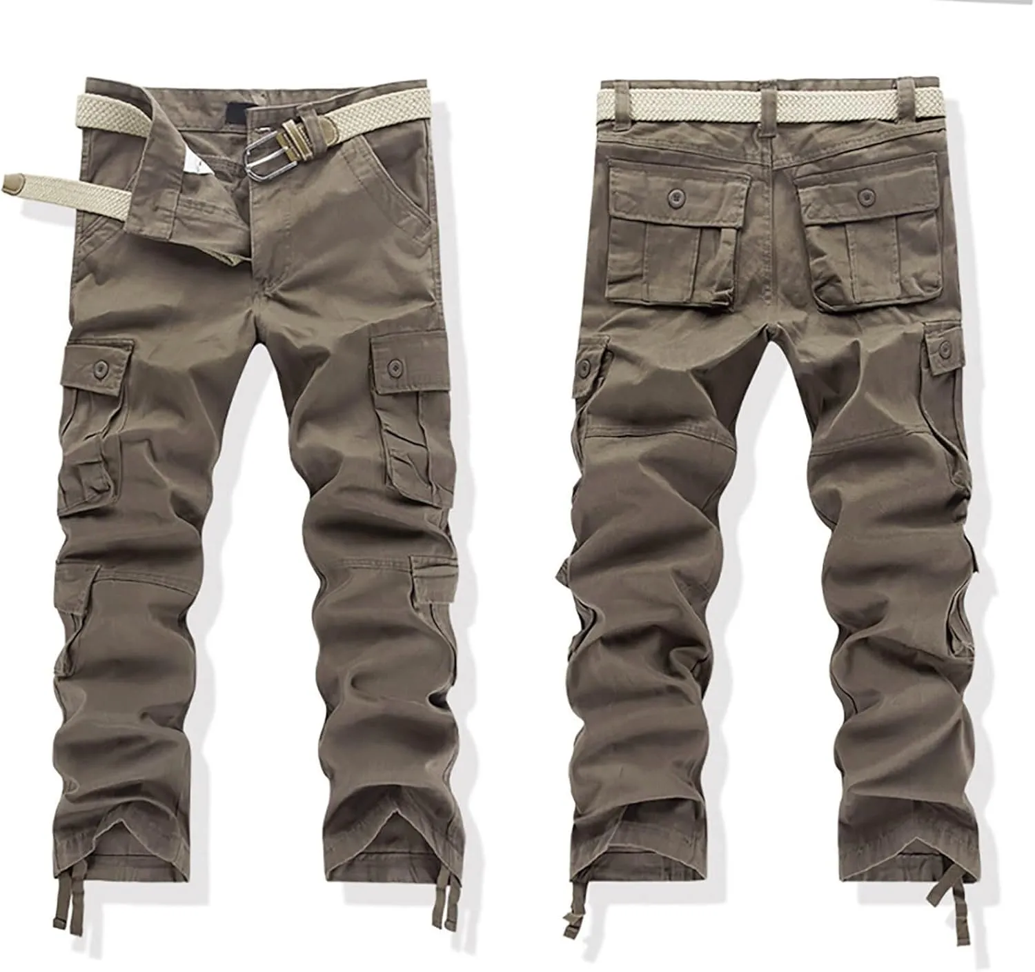 Mens Ankle Banded Pants Straight Leg Cargo Sweatpant Tactical Jogger Pant Man Young Mens Sweatpants Tech Pants