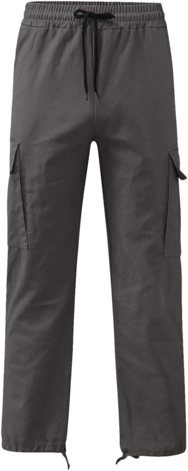 Mens Tactical Pants Cargo Sweatpants Heavyweight Baggy Pants with Pockets Joggers Pant Athletic Trousers