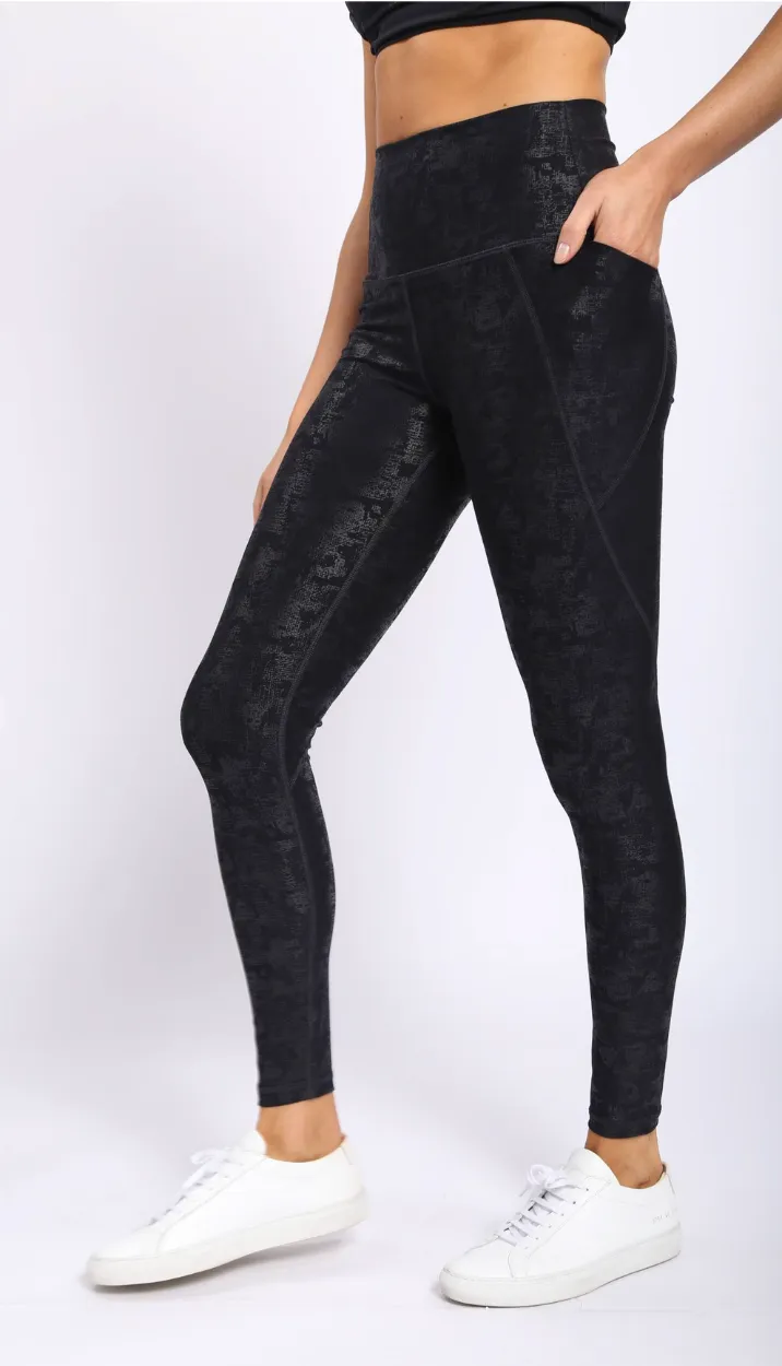 Metallic Foil Highwaisted Leggings