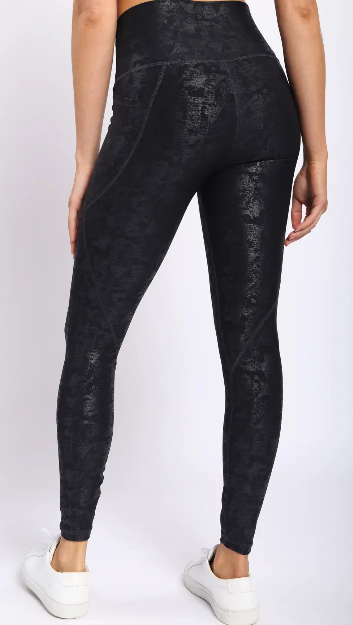 Metallic Foil Highwaisted Leggings