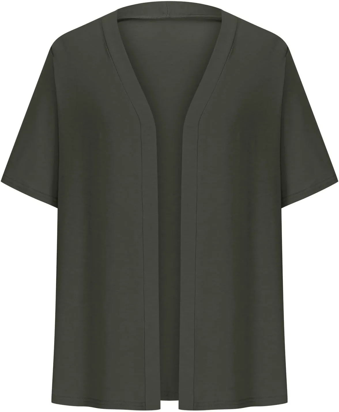 Plus Size Cardigan for Women Open Front Loose Business Casual Bolero Shrugs Short Sleeve Cropped Jacket 2024 Fall