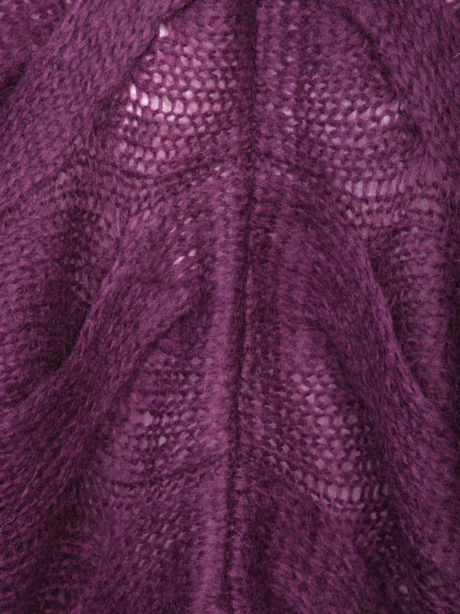 Purple Mohair Kimono Cardigan