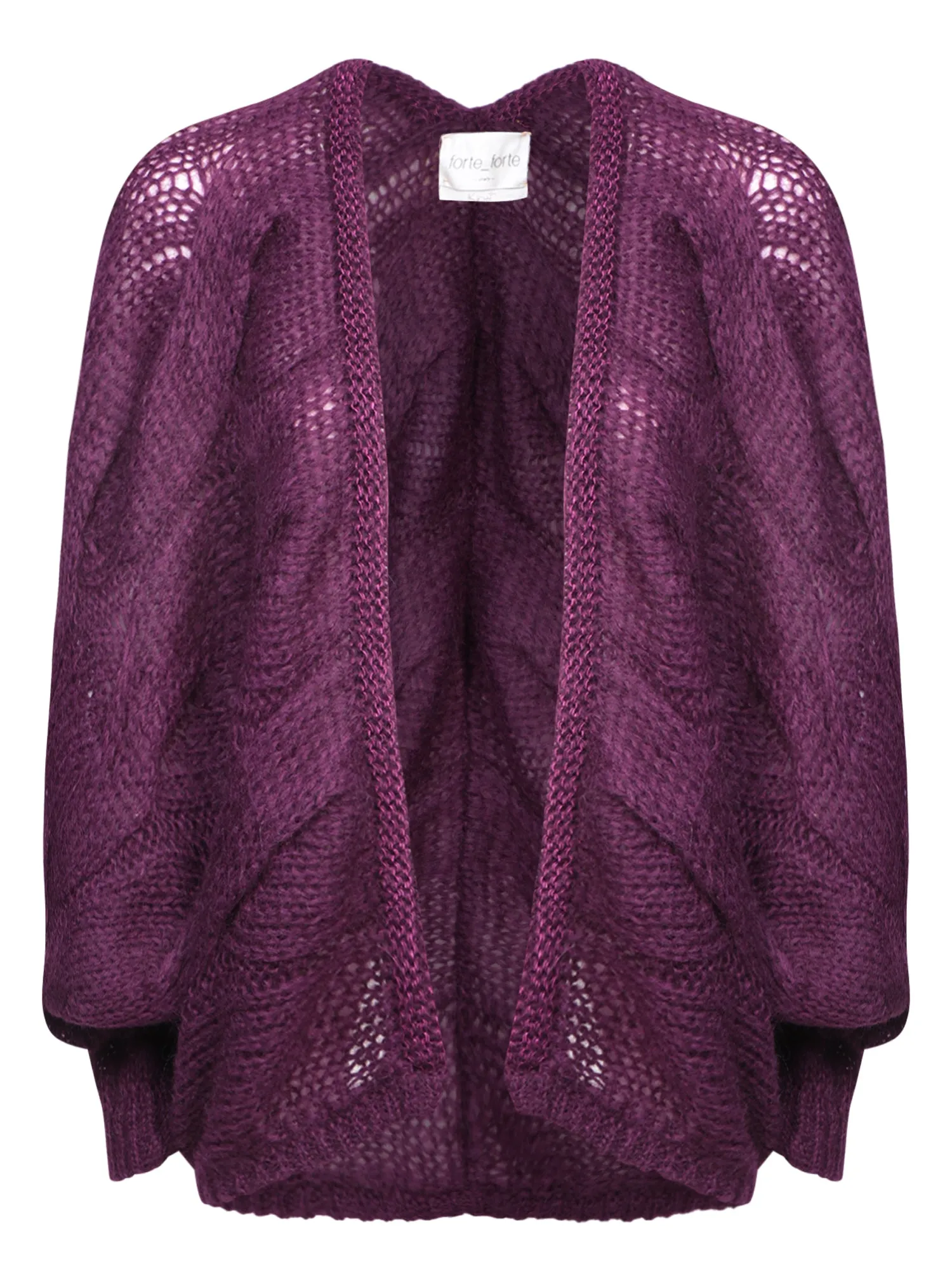 Purple Mohair Kimono Cardigan