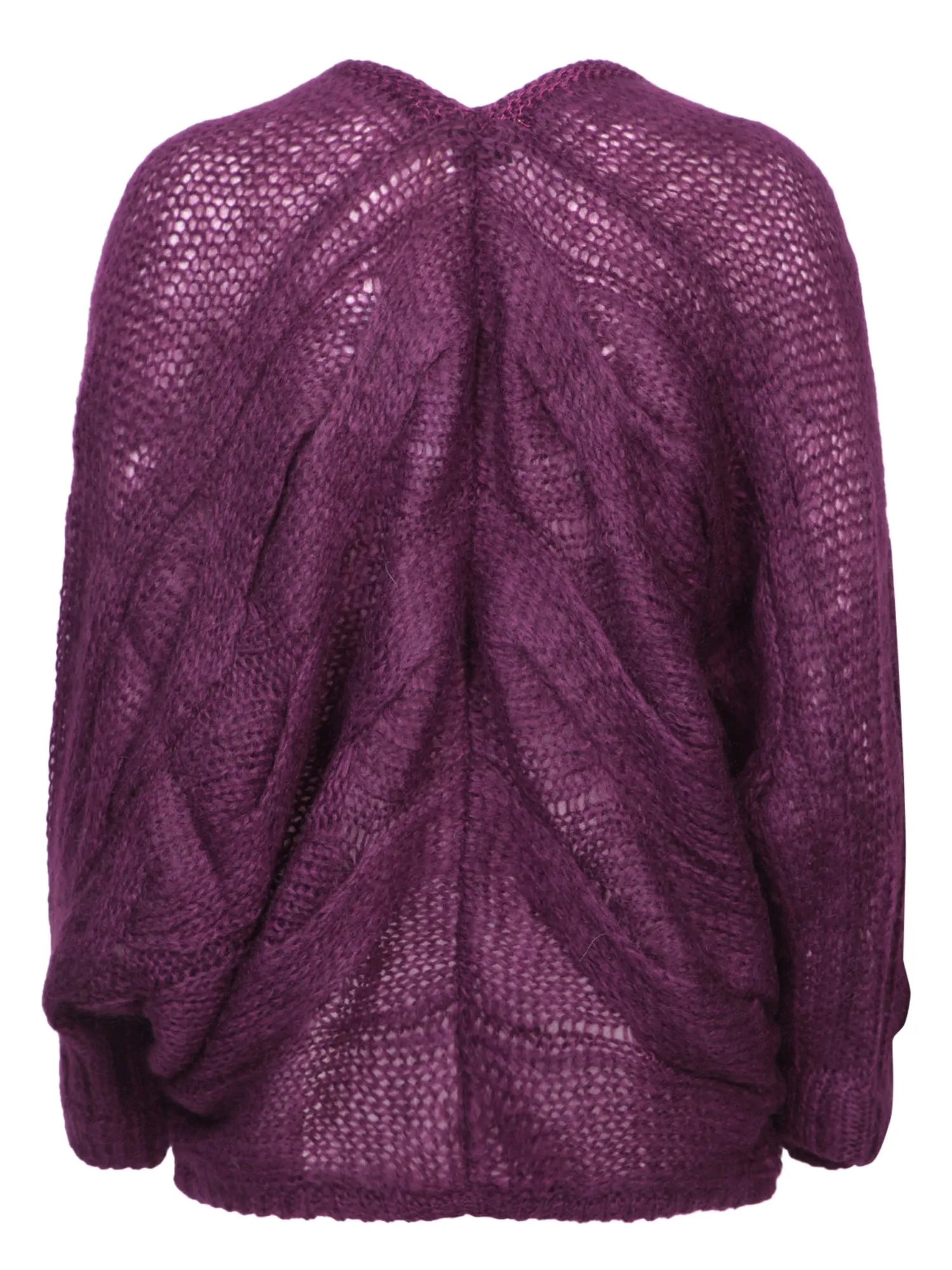 Purple Mohair Kimono Cardigan